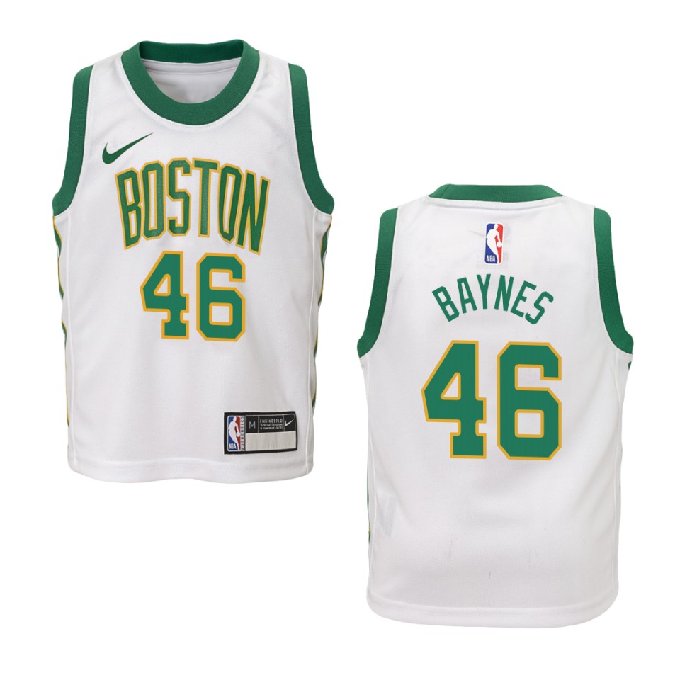 Youth Boston Celtics #46 Aron Baynes City Swingman Jersey - White