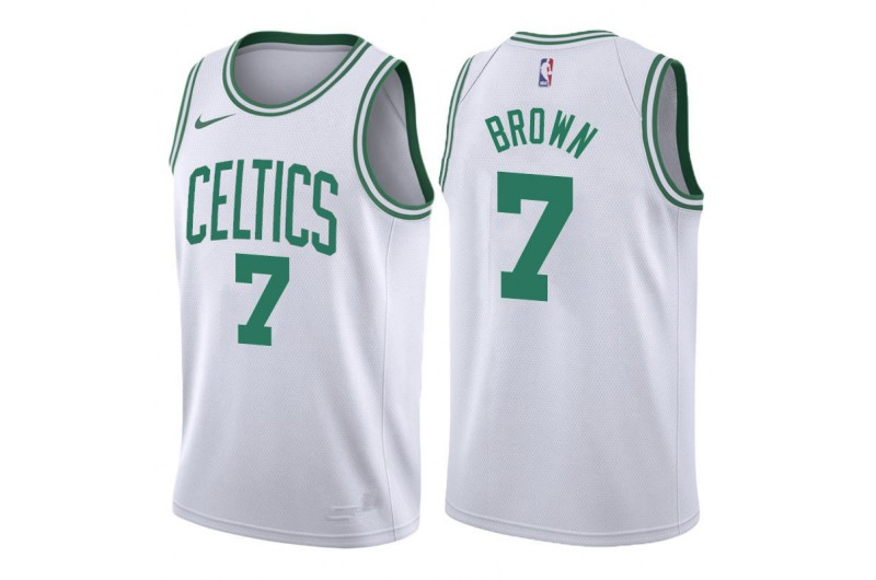 Youth Boston Celtics #7 Jaylen Brown Association Swingman Jersey - White