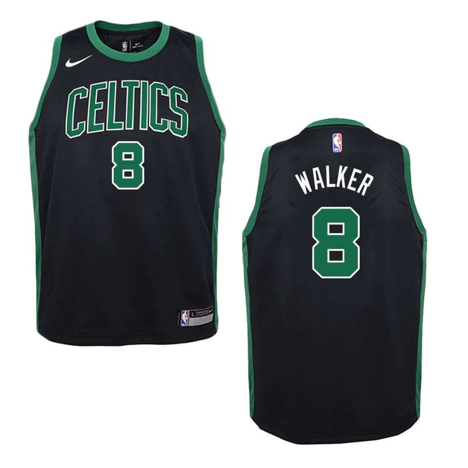 Youth Boston Celtics #8 Kemba Walker Statement Swingman Jersey - Black