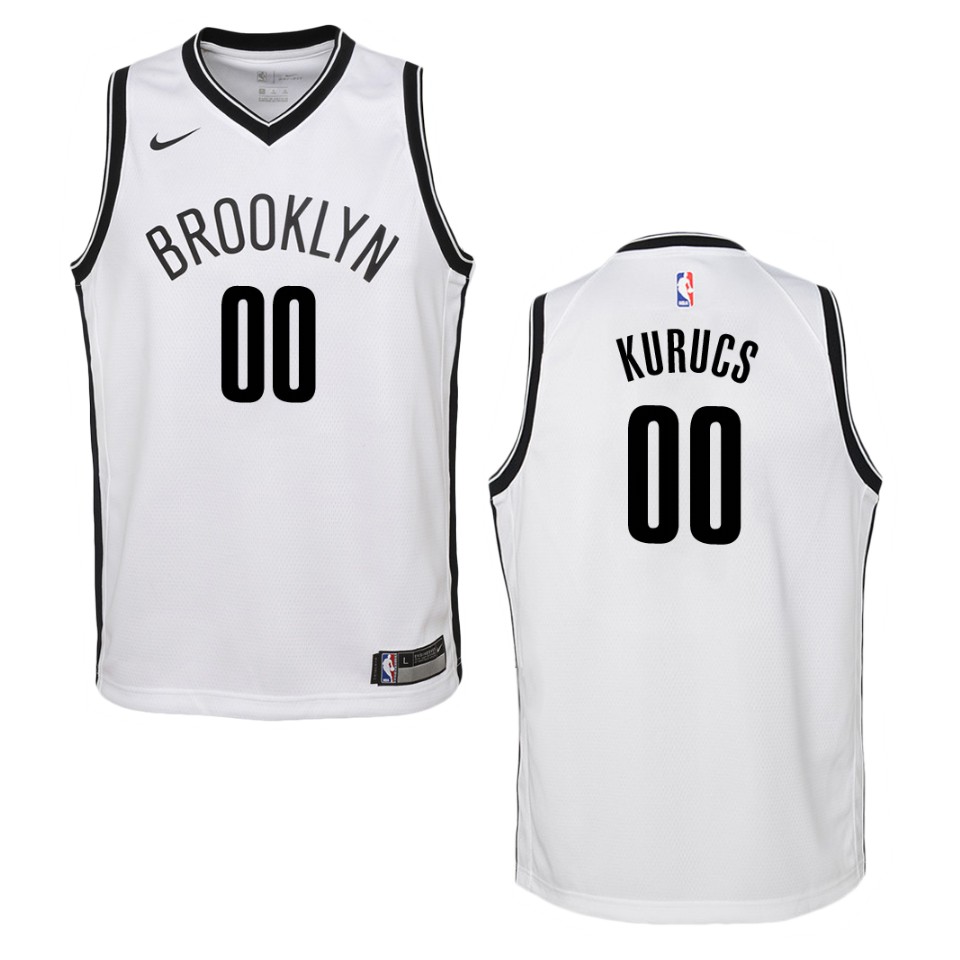 Youth Brooklyn Nets #00 Rodions Kurucs Association Swingman Jersey - White
