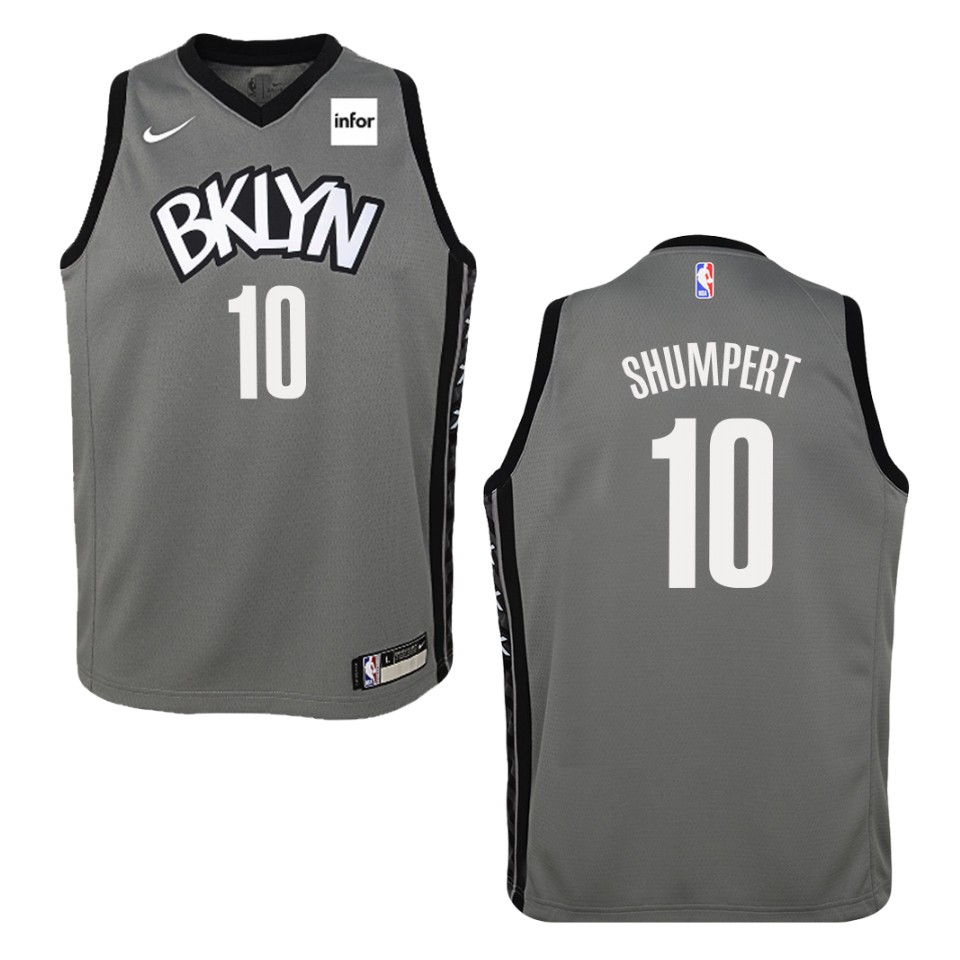 Youth Brooklyn Nets #10 Iman Shumpert Statement Swingman Jersey - Gray