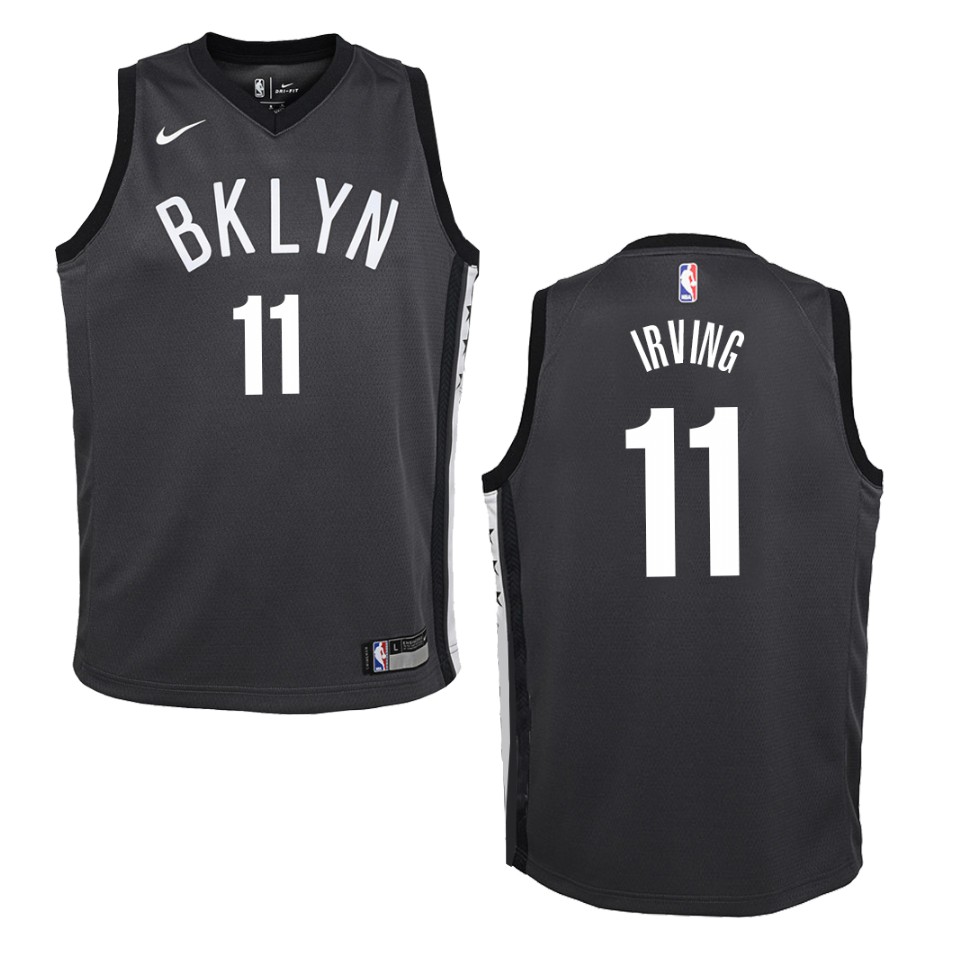 Youth Brooklyn Nets #11 Kyrie Irving Statement Swingman Jersey - Black