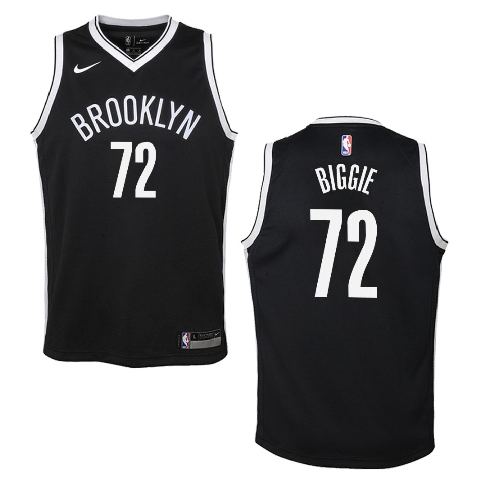 Youth Brooklyn Nets #72 Biggie Smalls Icon Jersey - Black