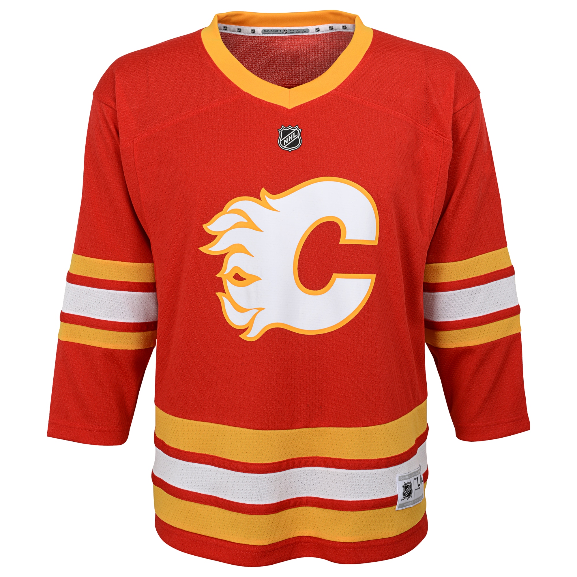 Alternative view of Youth Calgary Flames Red Home Blank Jersey - JS823 