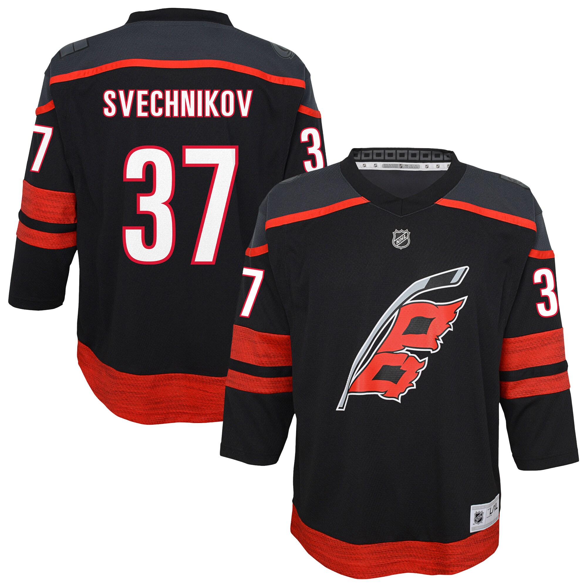 Youth Carolina Hurricanes Andrei Svechnikov Black Alternate Player Jersey - JS507 