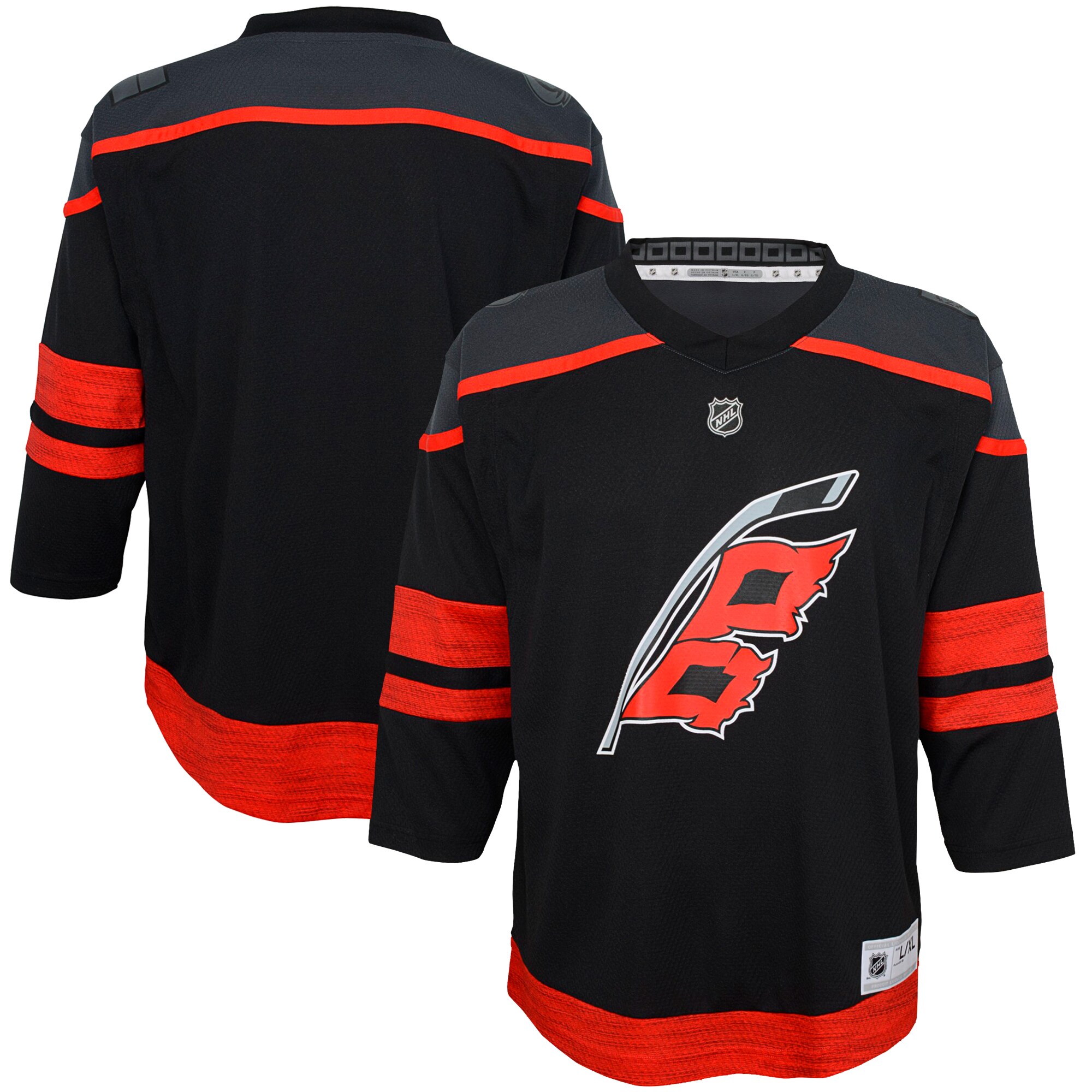Youth Carolina Hurricanes Black Home Jersey - JS901 