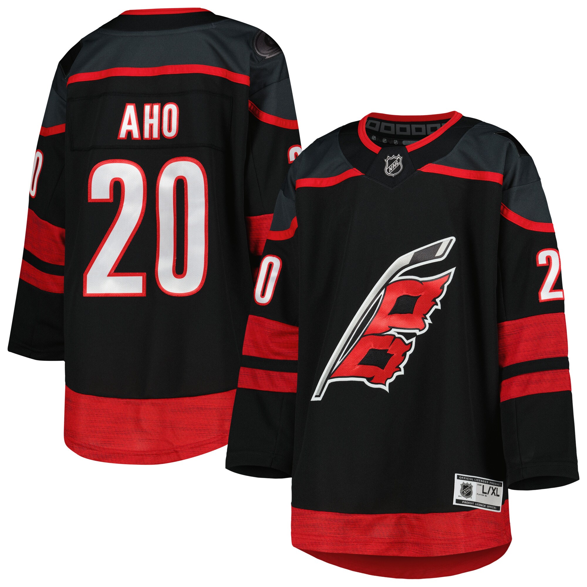 Youth Carolina Hurricanes Sebastian Aho Black Home Premier Player Jersey - JS616 