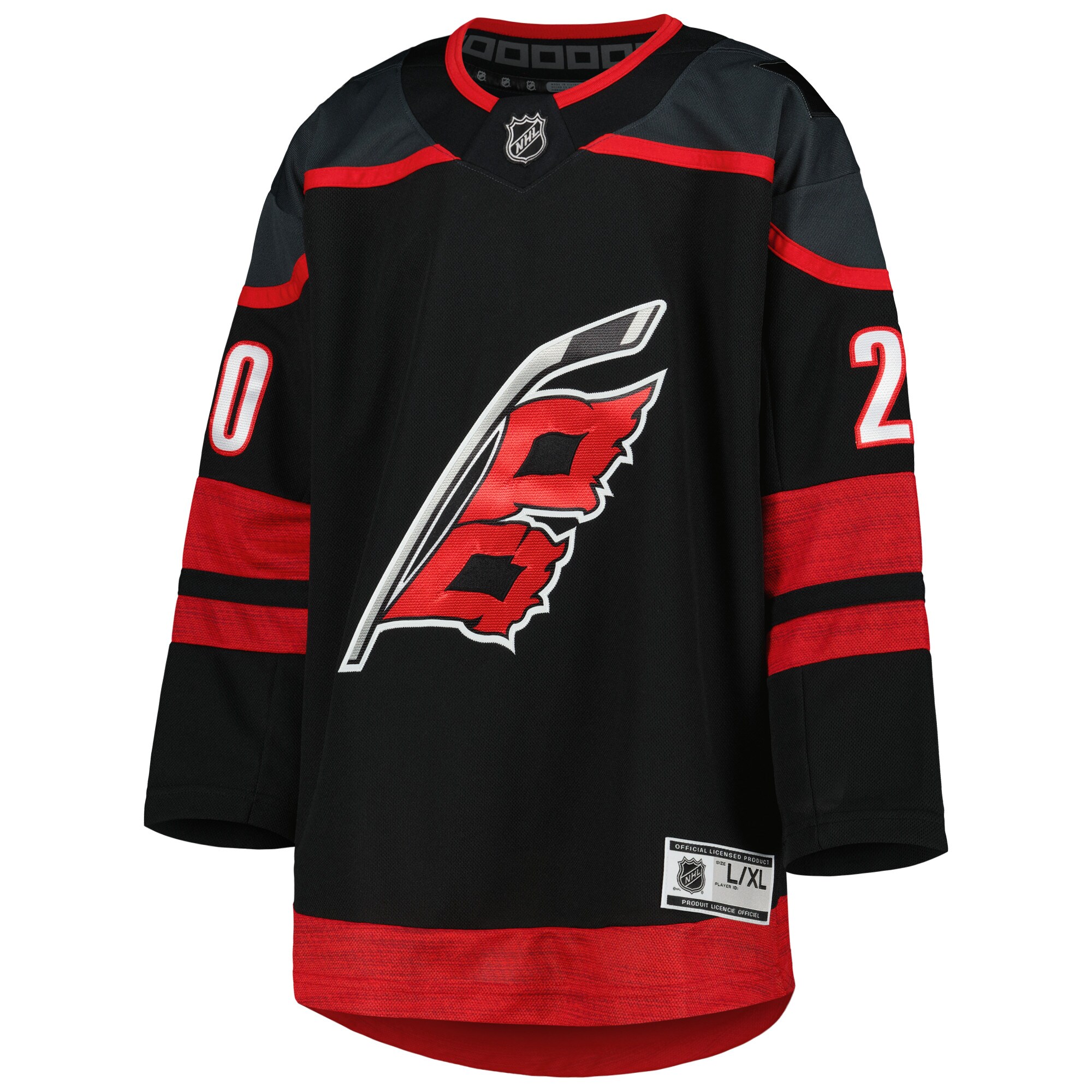 Alternative view of Youth Carolina Hurricanes Sebastian Aho Black Home Premier Player Jersey - JS616 