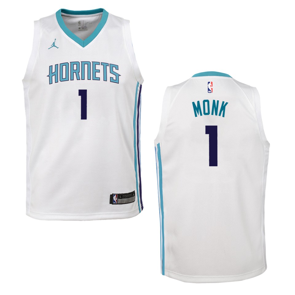 Youth Charlotte Hornets #1 Malik Monk Association Swingman Jersey - White
