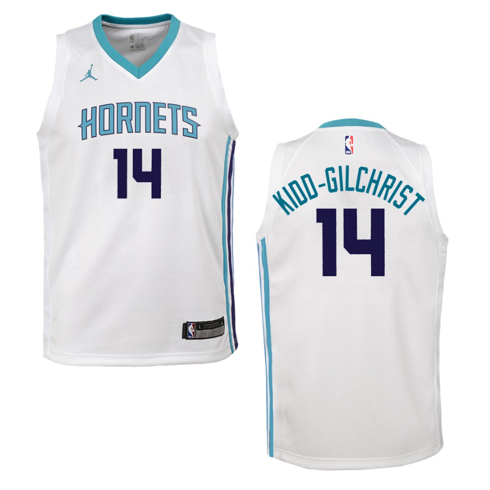 Youth Charlotte Hornets #14 Michael Kidd-gilchrist Association Swingman Jersey - White