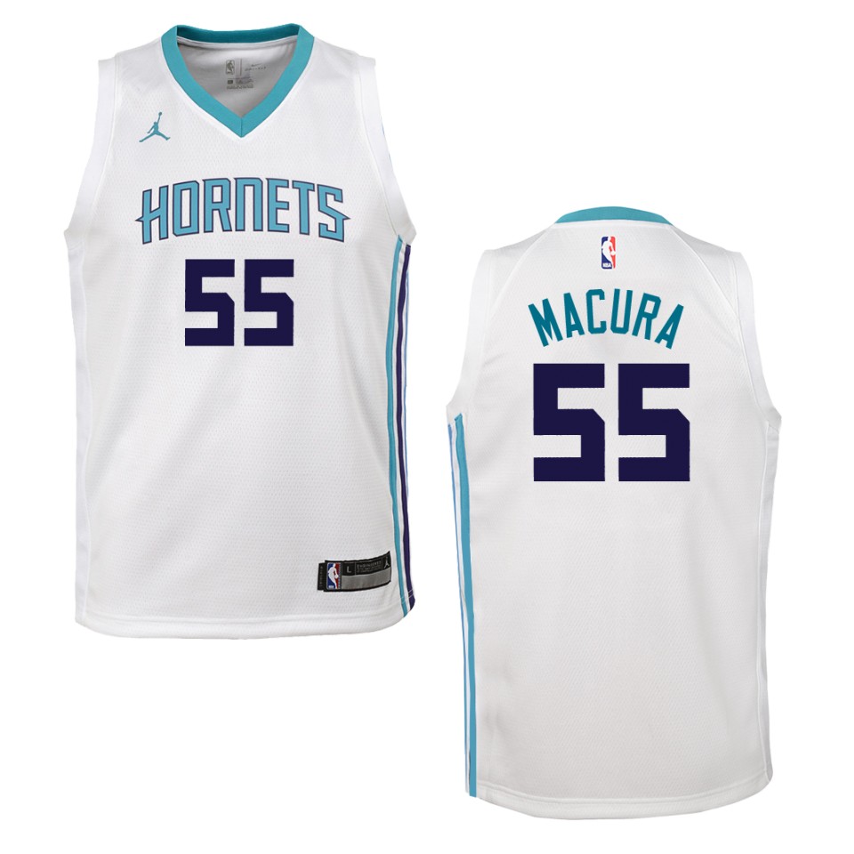 Youth Charlotte Hornets #55 J.p. Macura Association Swingman Jersey - White