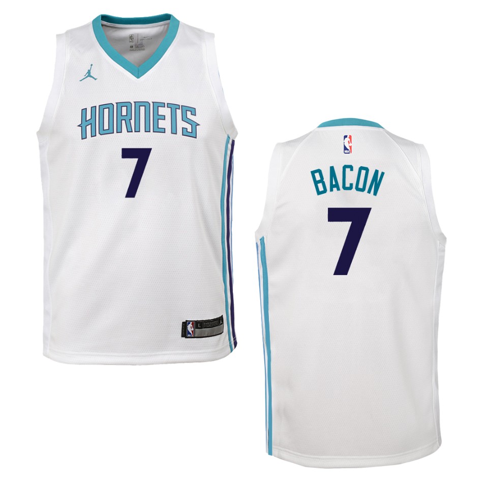 Youth Charlotte Hornets #7 Dwayne Bacon Association Swingman Jersey - White