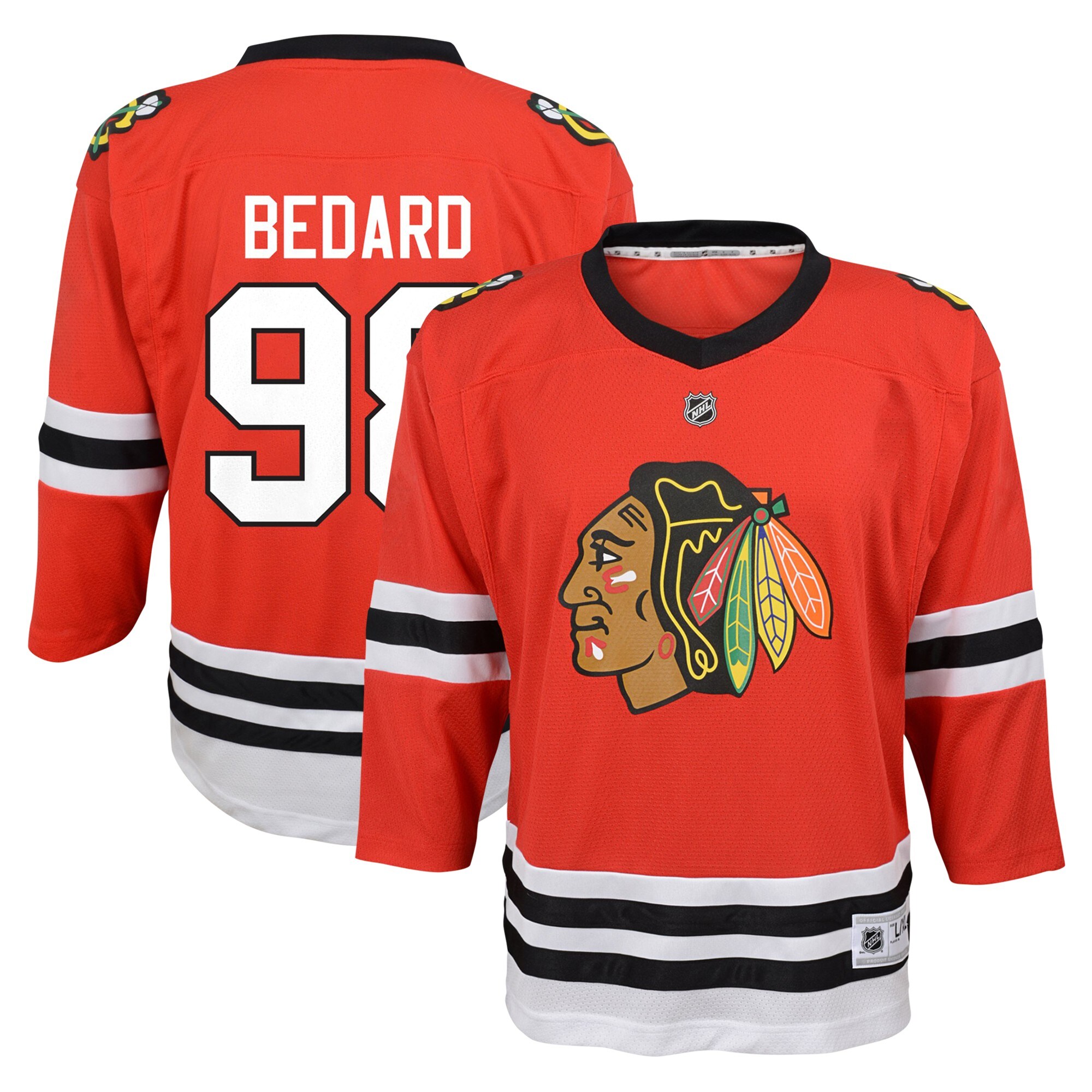 Youth Chicago Blackhawks Connor Bedard Red Home Player Jersey - JS427 