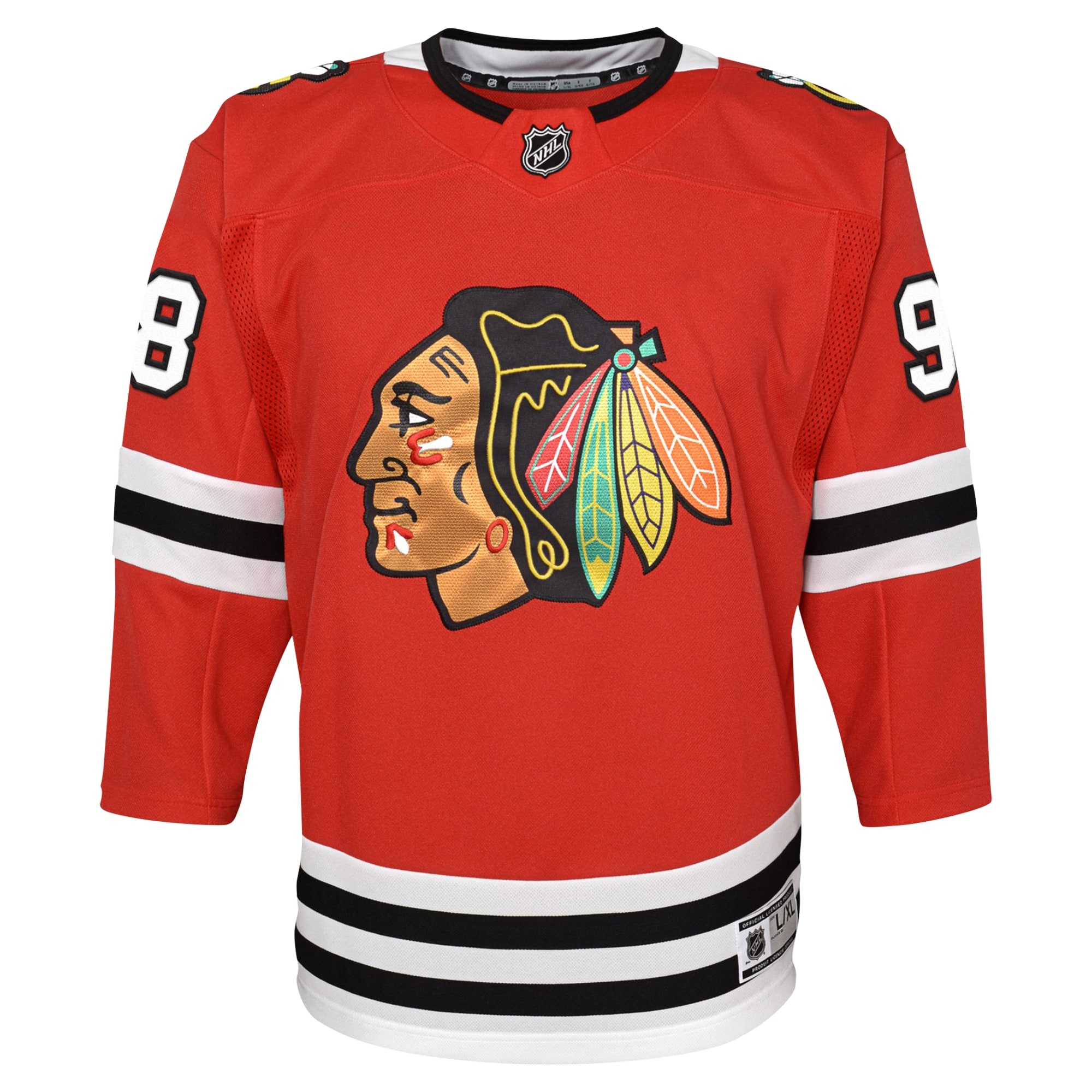 Alternative view of Youth Chicago Blackhawks Connor Bedard Red Home Premier Player Jersey - JS746 