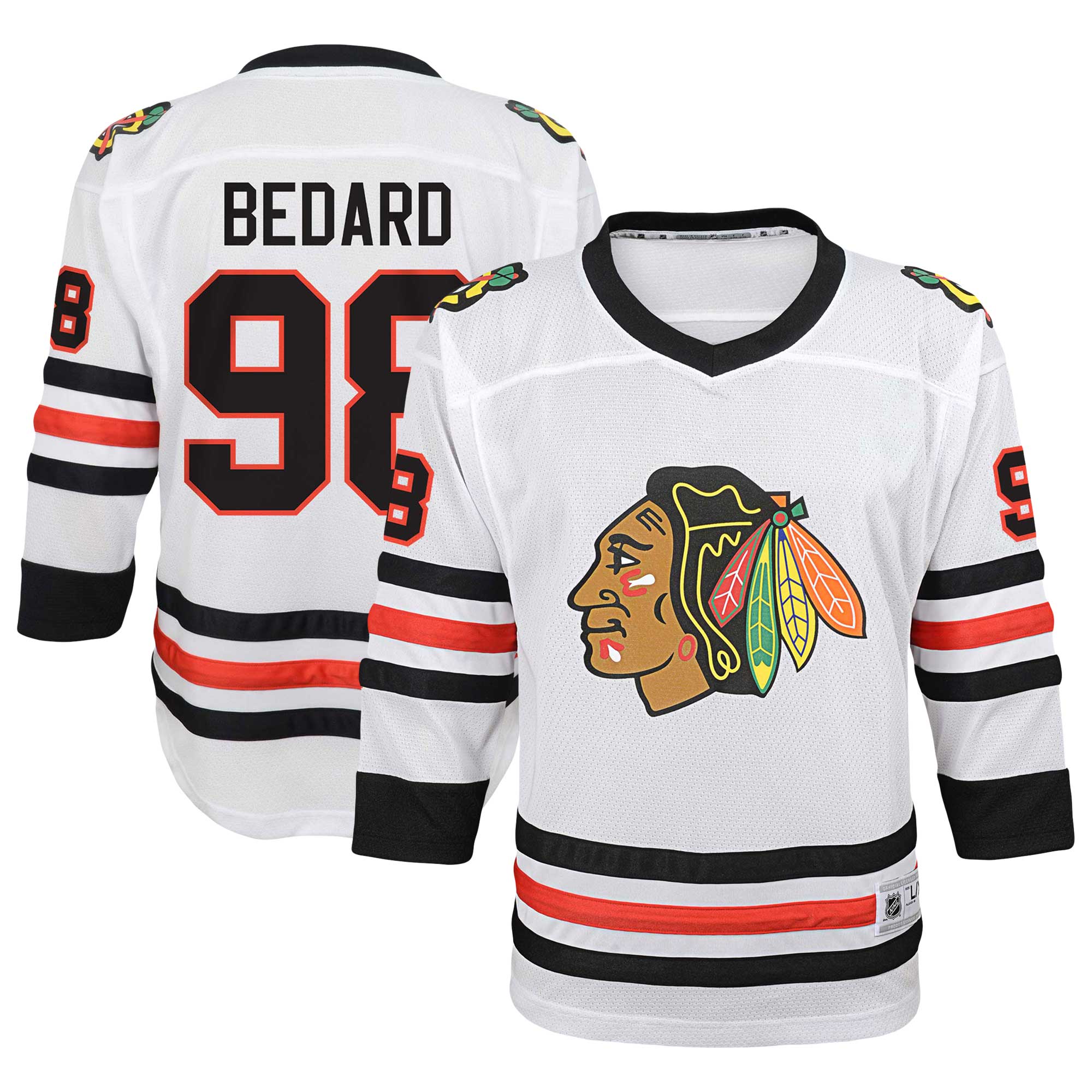 Youth Chicago Blackhawks Connor Bedard White Away Player Jersey - JS949 