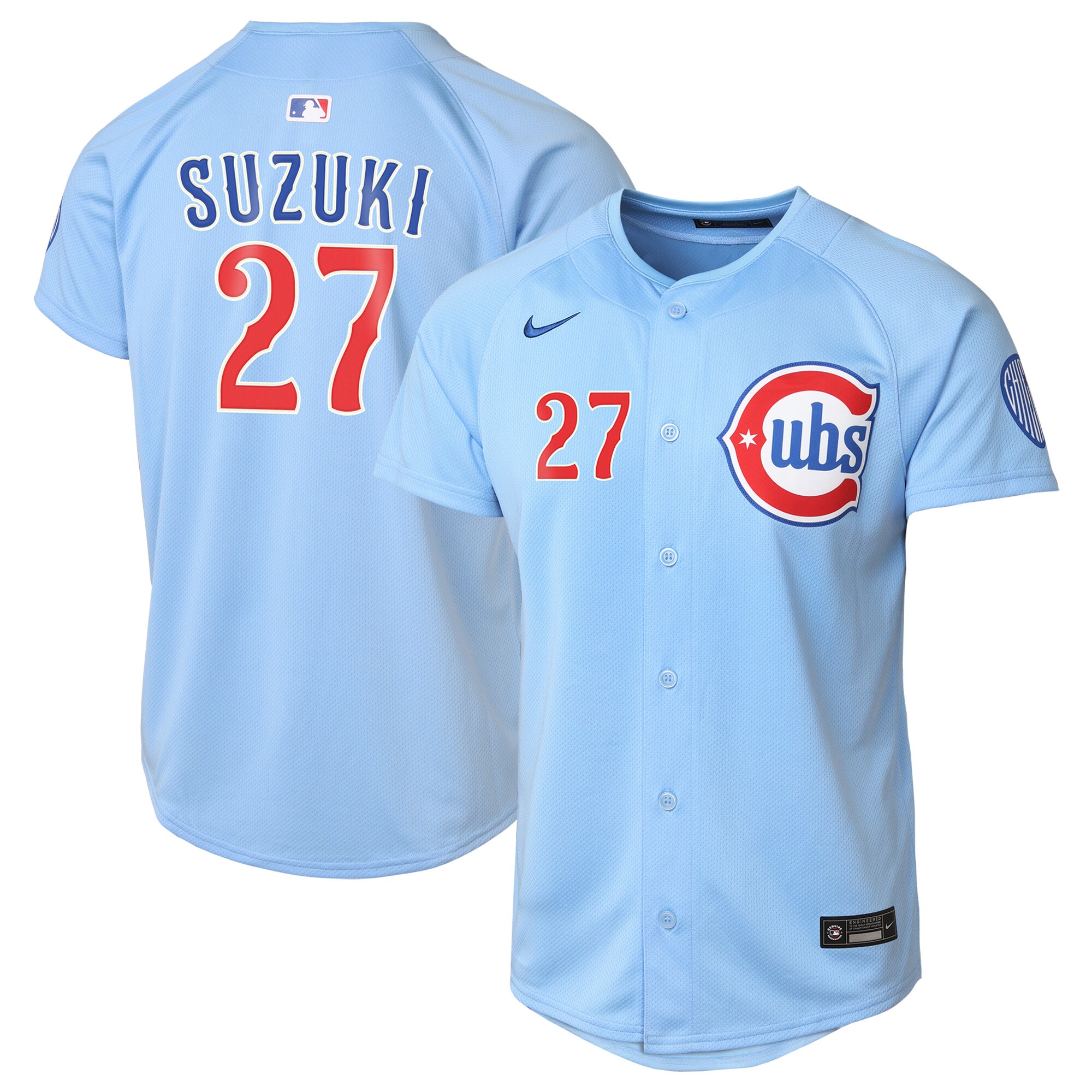 Youth Chicago Cubs Seiya Suzuki Light Blue 2nd Alternate Limited Player Jersey