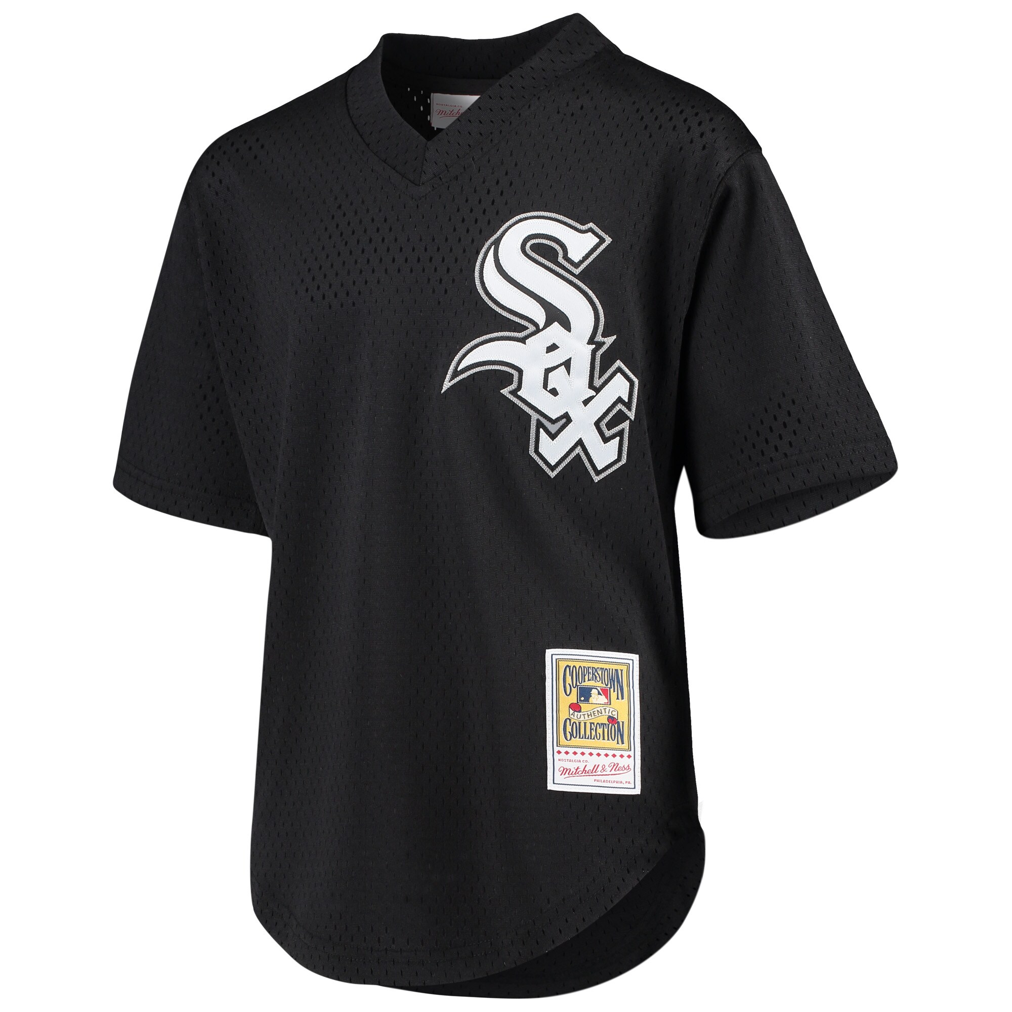Alternative view of Youth Chicago White Sox Bo Jackson Mitchell & Ness Black Cooperstown Collection Mesh Batting Practice Jersey