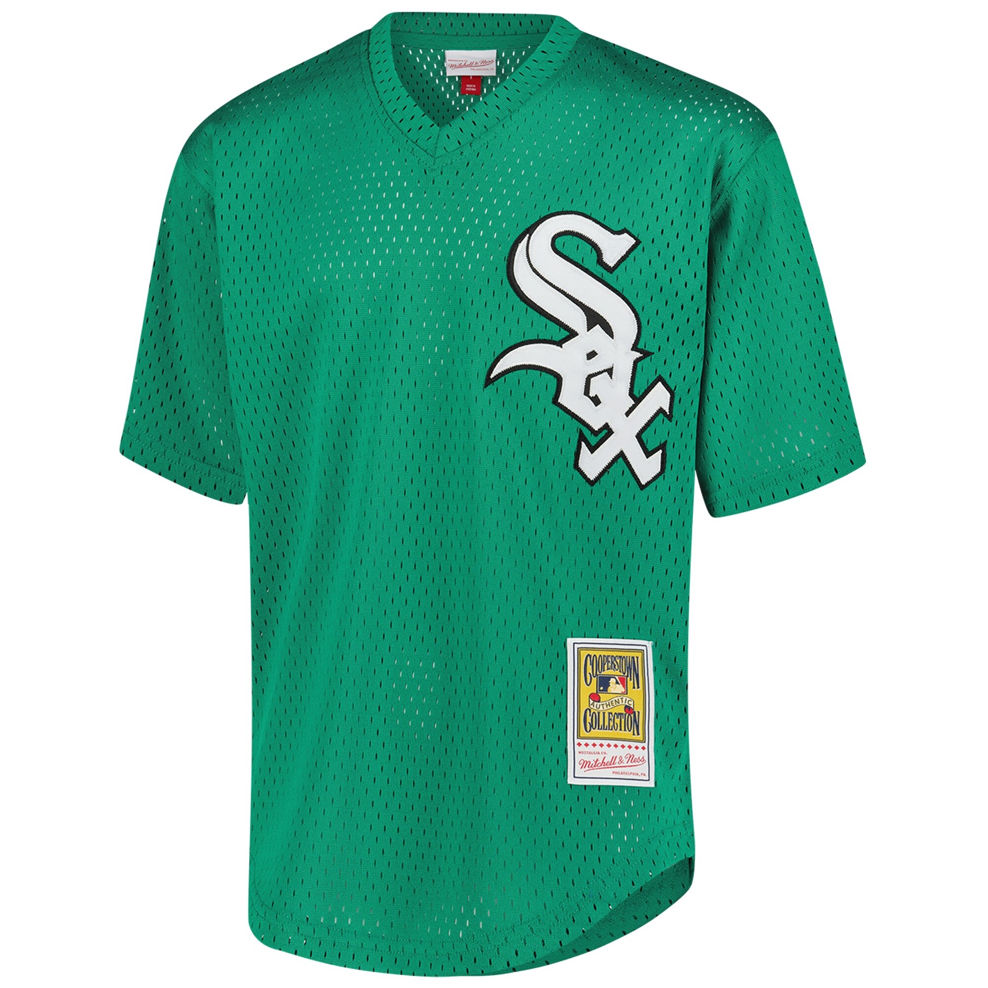 Alternative view of Youth Chicago White Sox Frank Thomas Mitchell & Ness Green Cooperstown Collection Mesh Batting Practice Jersey