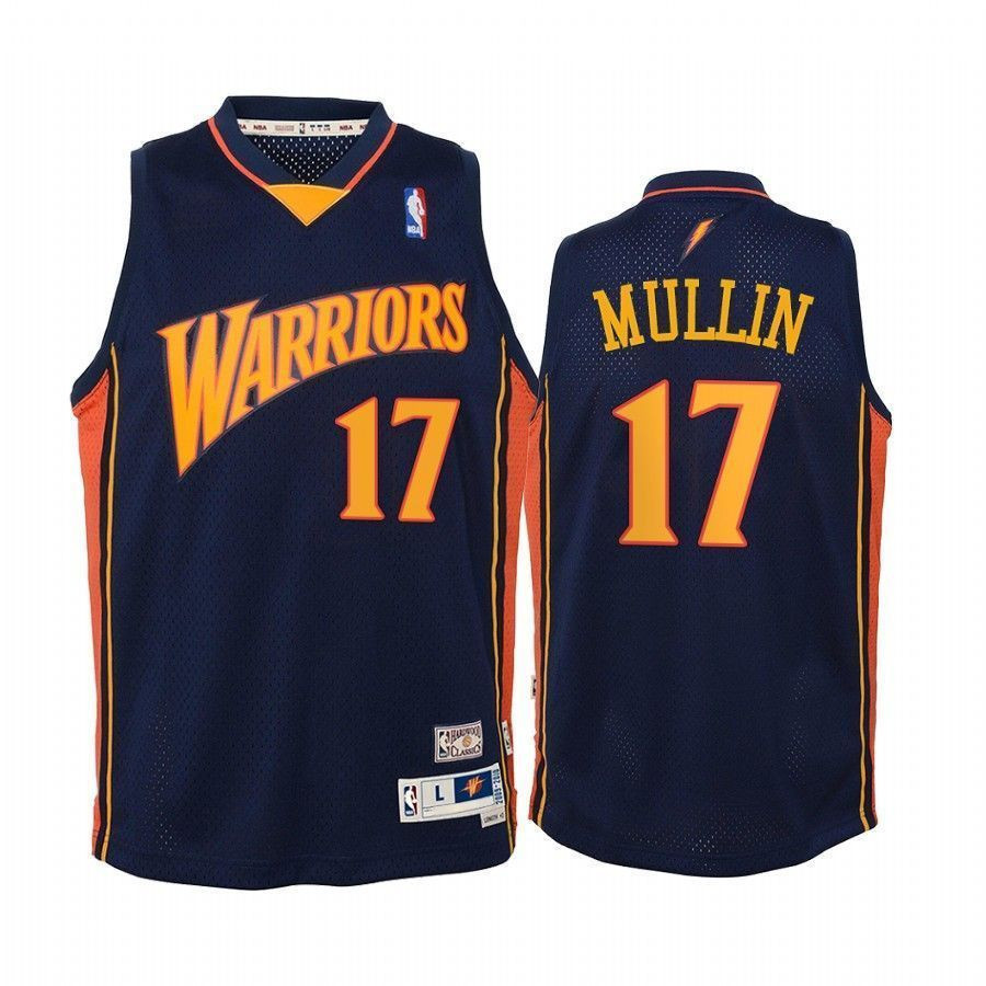 Youth Chris Mullin Golden State Warriors Hardwood Classics Jersey - Navy - JS859 