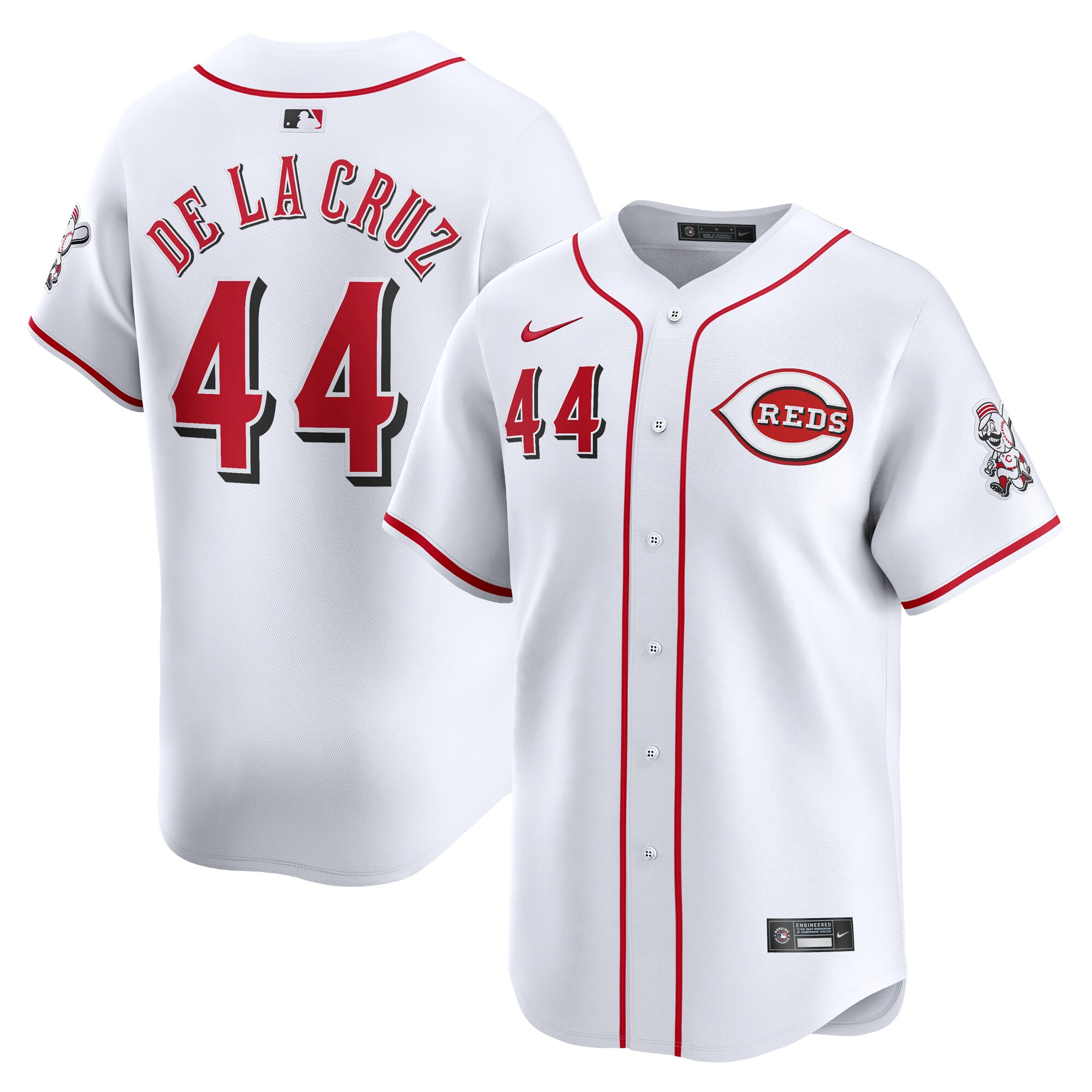 Youth Cincinnati Reds Elly De La Cruz White Home Limited Player Jersey
