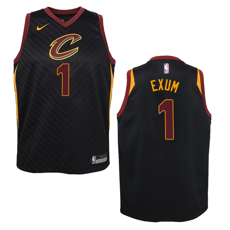 Youth Cleveland Cavaliers #1 Dante Exum Statement Swingman Jersey - Black