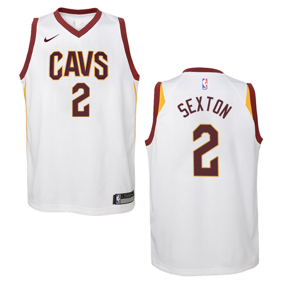 Youth Cleveland Cavaliers #2 Collin Sexton Association Swingman Jersey - White