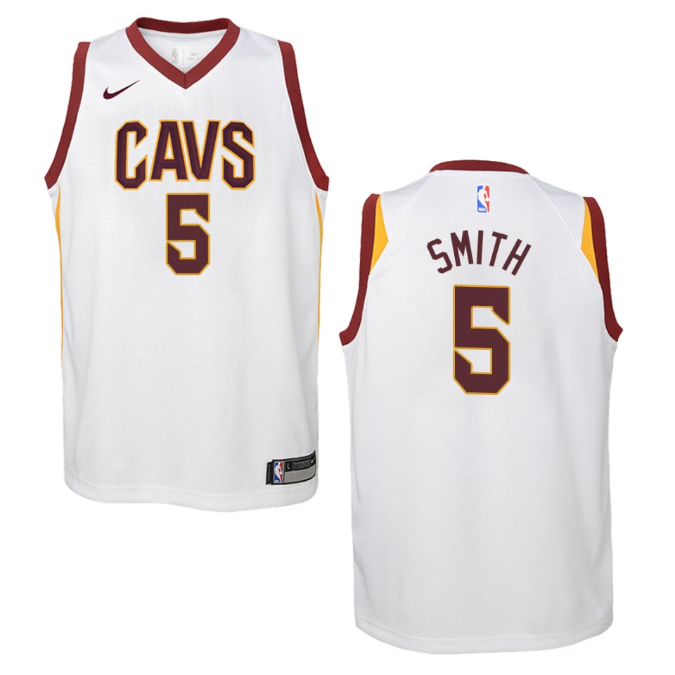 Youth Cleveland Cavaliers #5 J.r. Smith Association Swingman Jersey - White