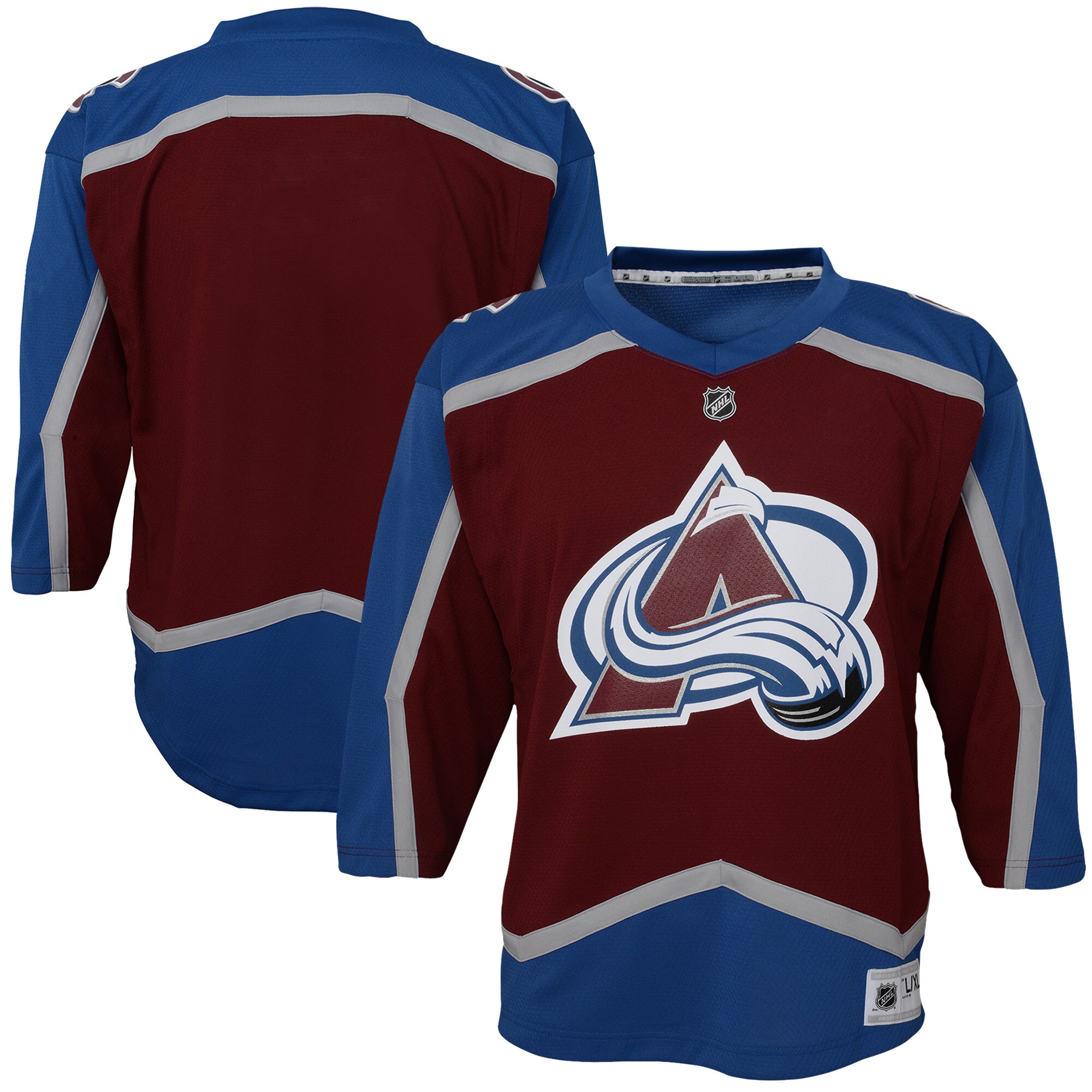 Youth Colorado Avalanche Burgundy Home Blank Jersey - JS541 