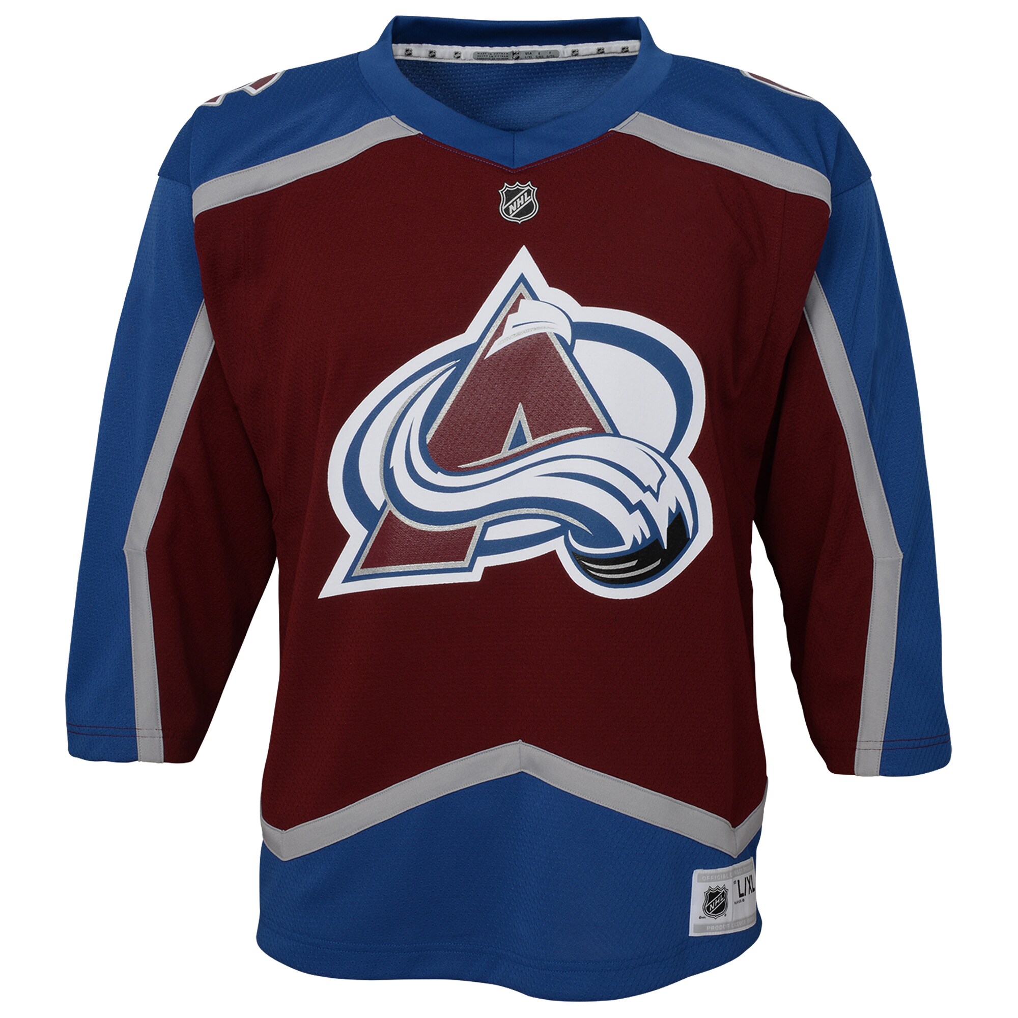 Alternative view of Youth Colorado Avalanche Burgundy Home Custom Jersey - JS507 