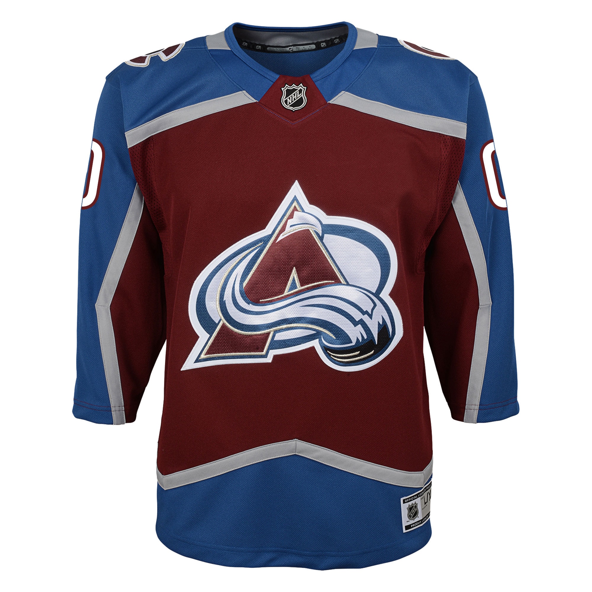 Alternative view of Youth Colorado Avalanche Burgundy Home Premier Custom Jersey - JS983 