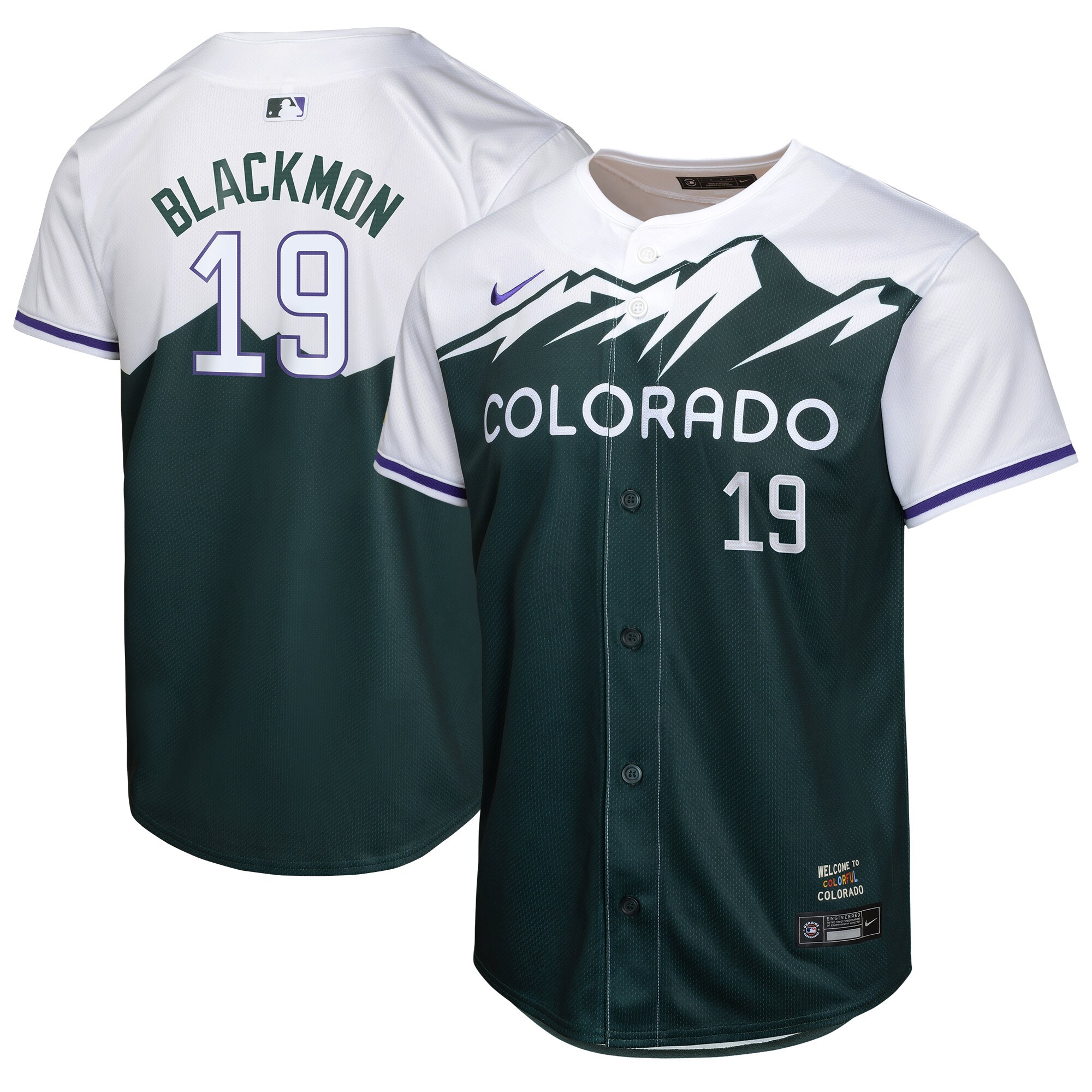 Youth Colorado Rockies Charlie Blackmon Green City Connect Limited Player Jersey