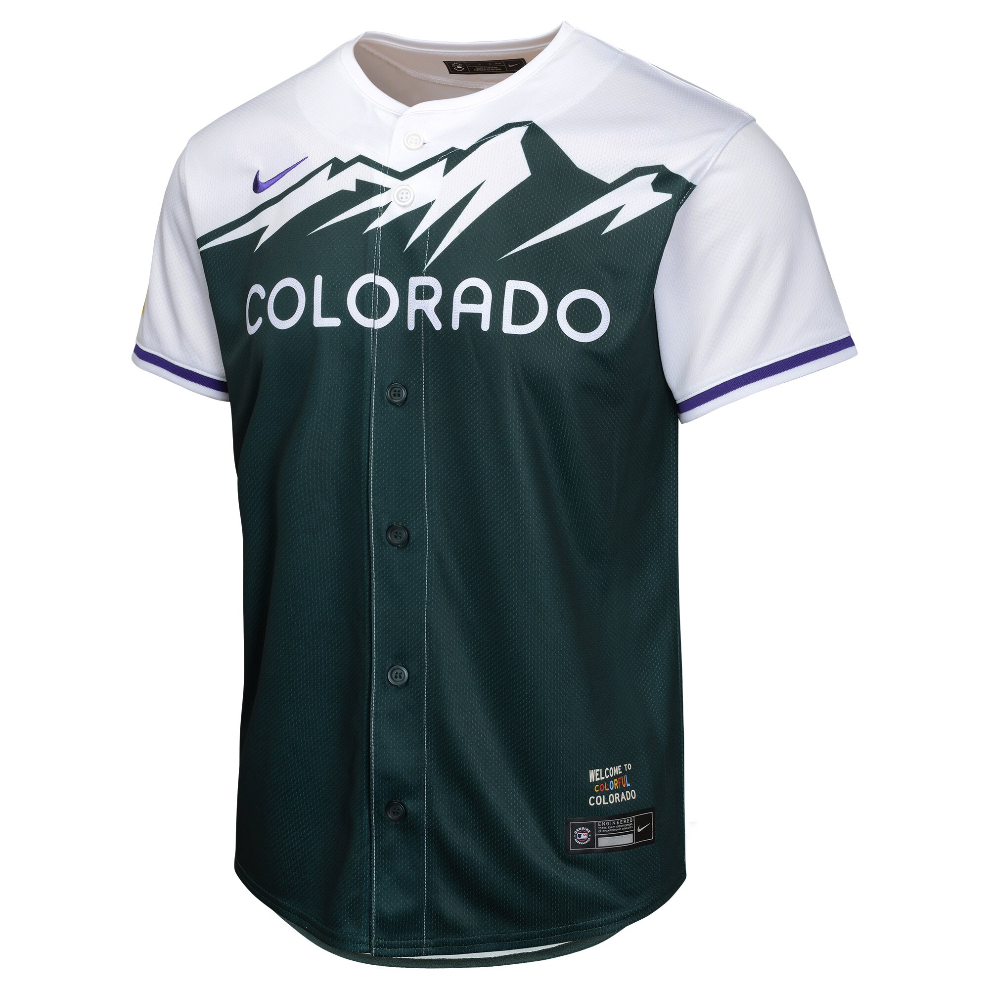 Alternative view of Youth Colorado Rockies Green City Connect Limited Jersey