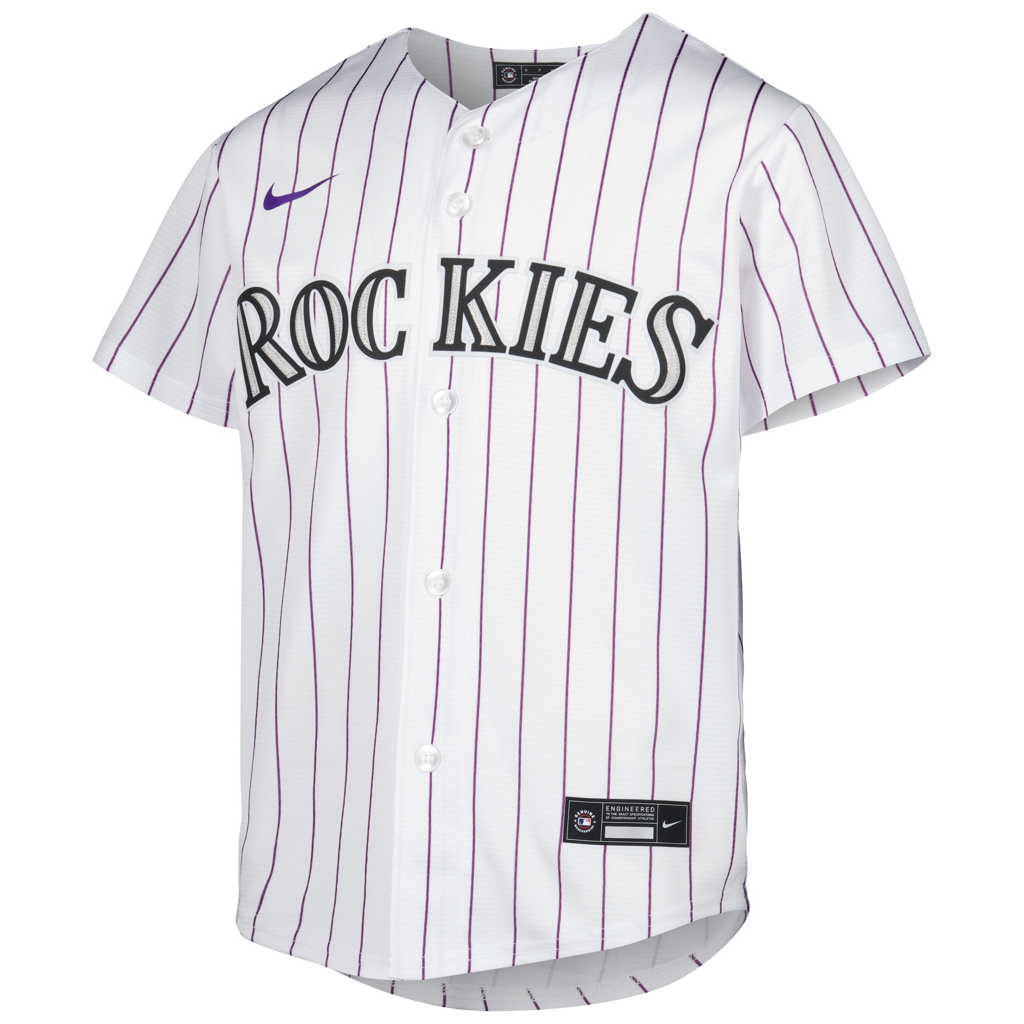 Alternative view of Youth Colorado Rockies Kris Bryant White Alternate Player Jersey