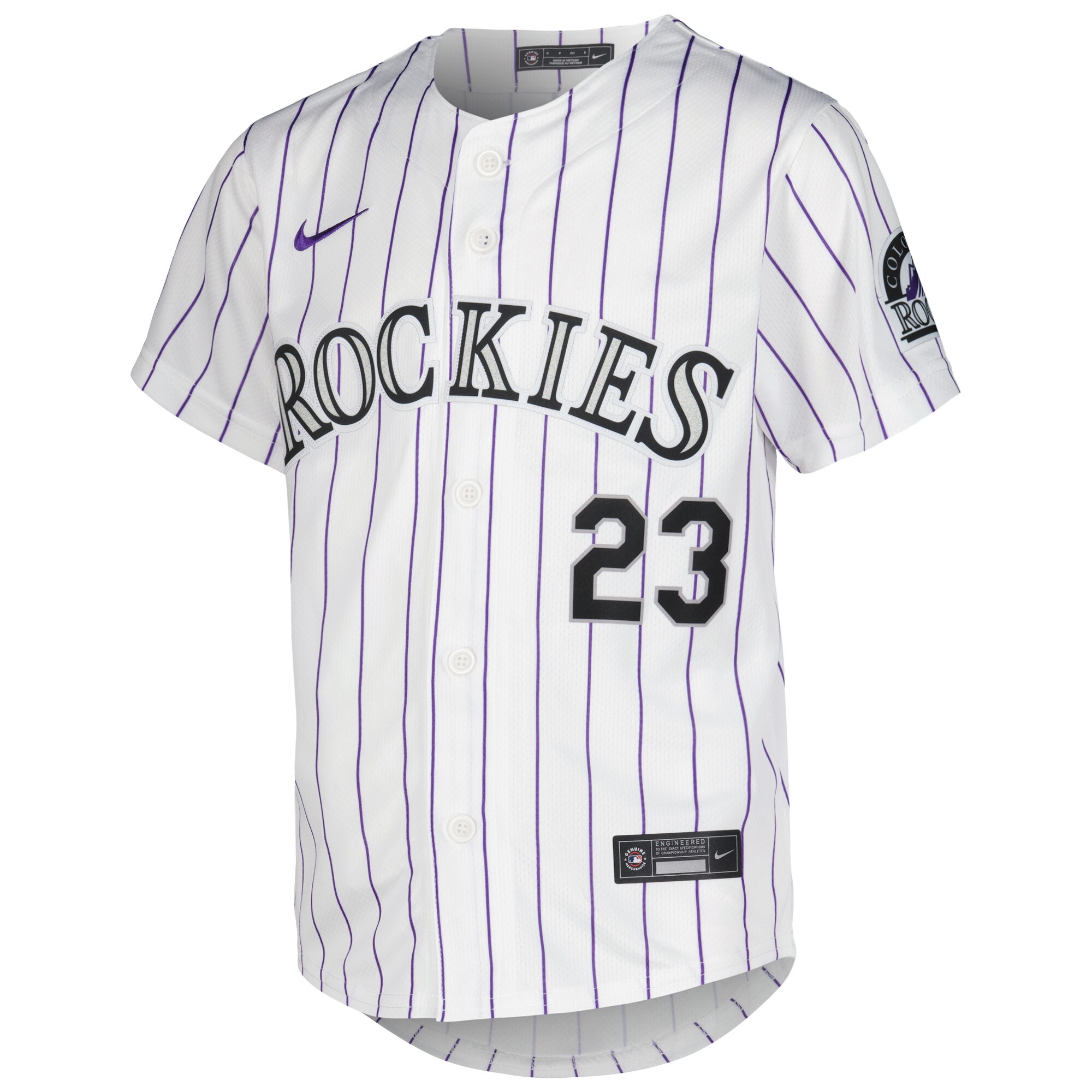 Alternative view of Youth Colorado Rockies Kris Bryant White Home Limited Player Jersey