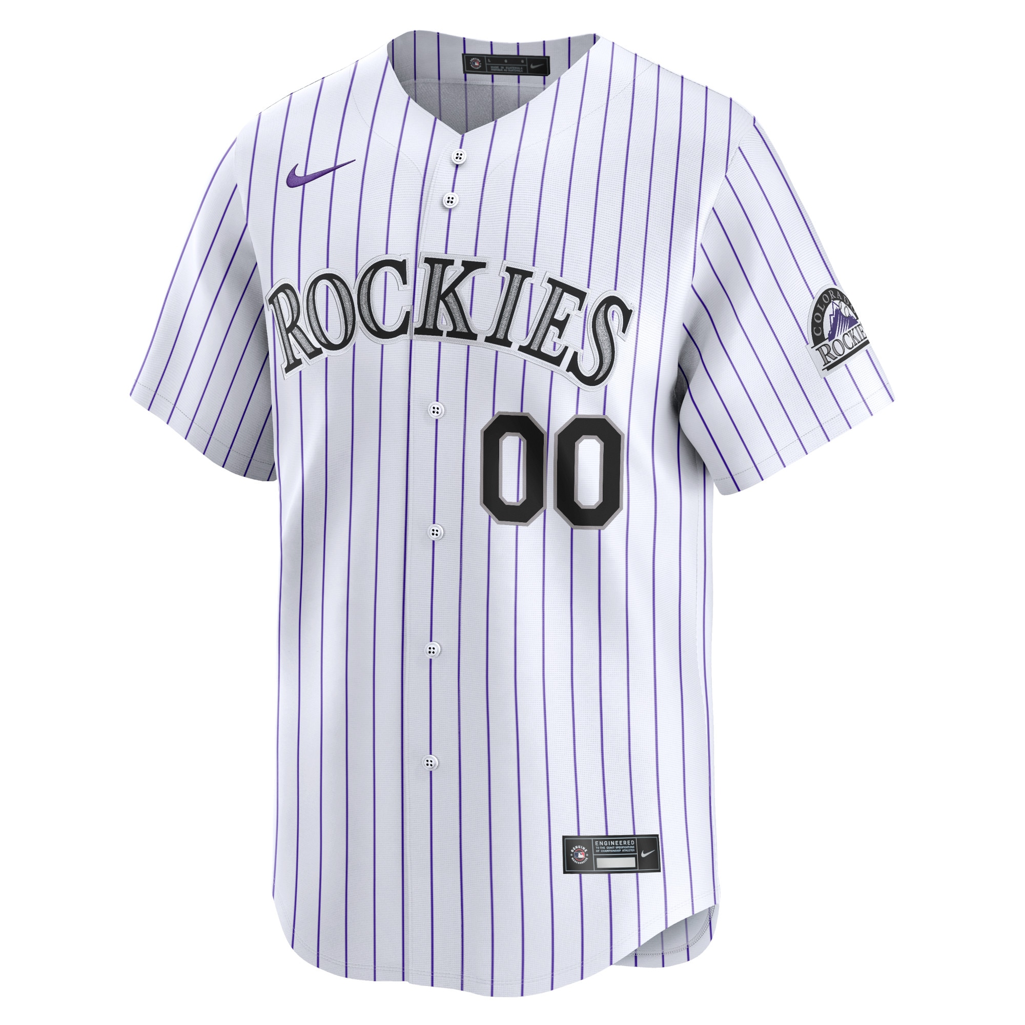 Alternative view of Youth Colorado Rockies White Home Limited Custom Jersey