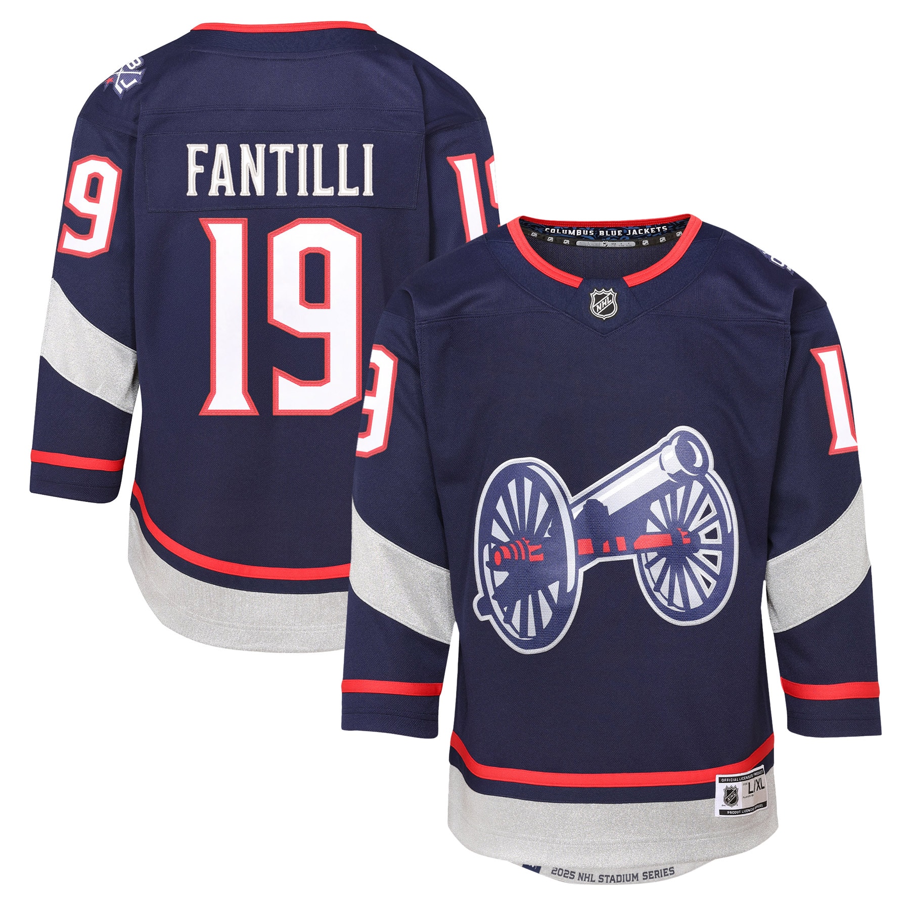Youth Columbus Blue Jackets Adam Fantilli Navy 2025 NHL Stadium Series Premier Player Jersey - JS409 