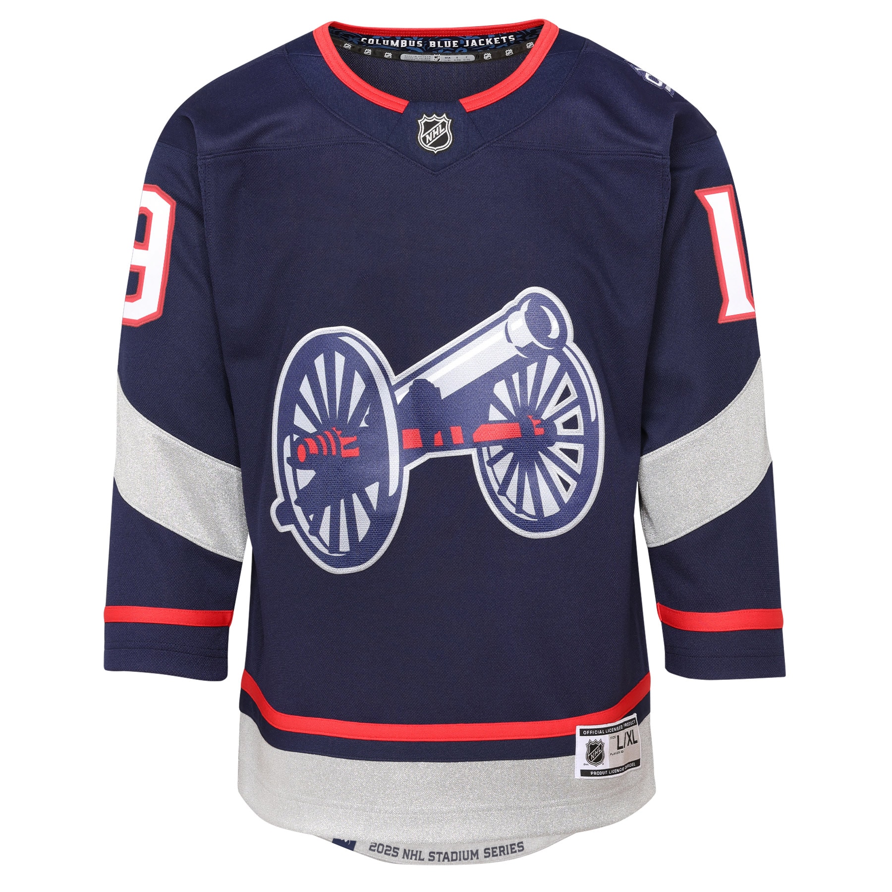 Alternative view of Youth Columbus Blue Jackets Adam Fantilli Navy 2025 NHL Stadium Series Premier Player Jersey - JS409 