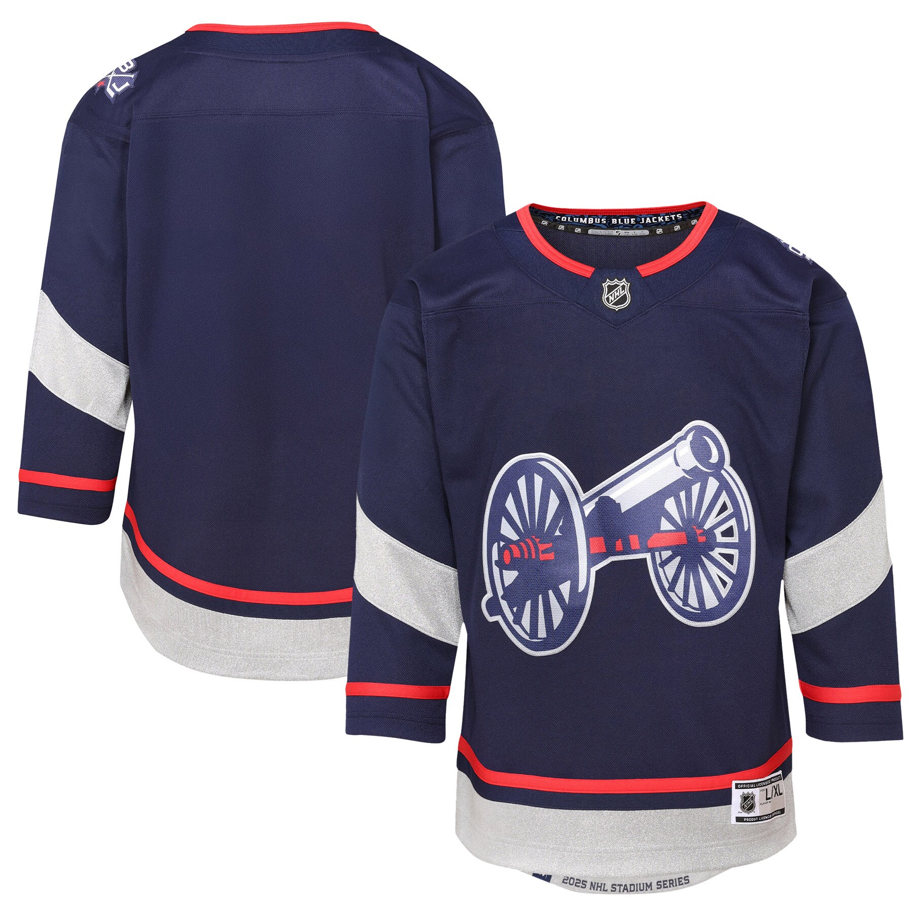 Youth Columbus Blue Jackets Navy 2025 NHL Stadium Series Premier Jersey - JS703 