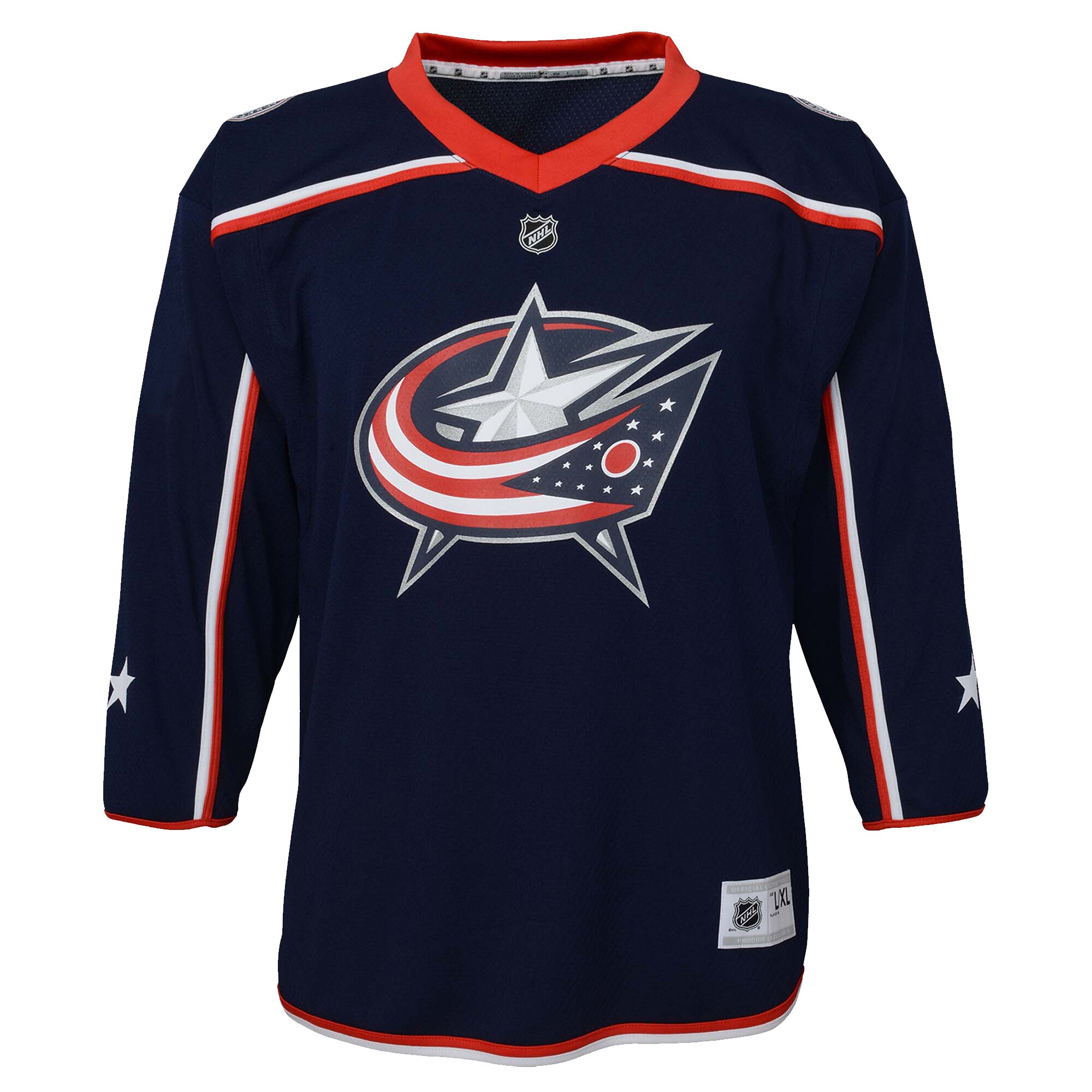 Alternative view of Youth Columbus Blue Jackets Navy Home Jersey - JS474 