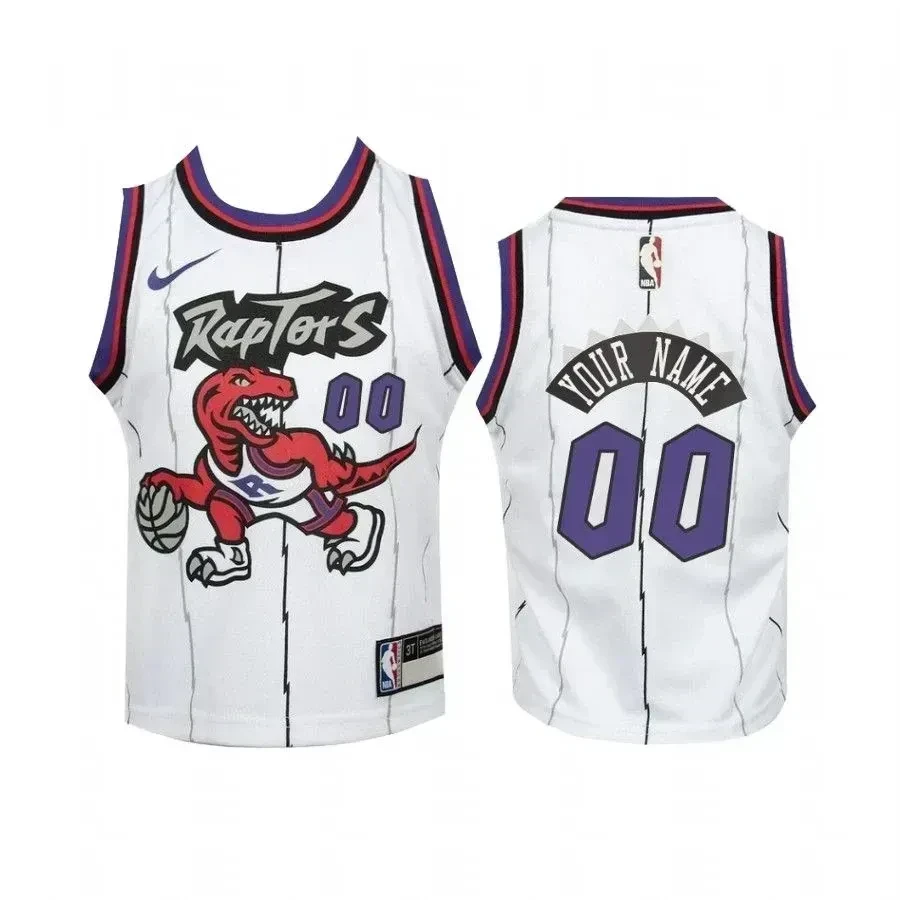 Youth Custom Toronto Raptors Kids White Hardwood Classics Jersey - JS279 