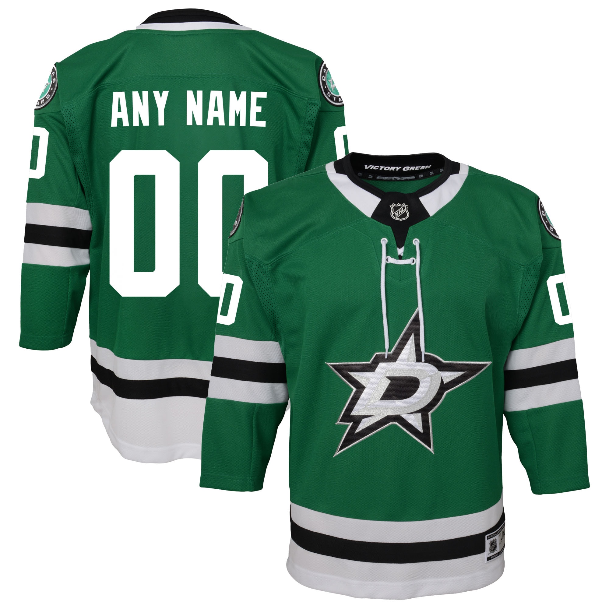 Youth Dallas Stars Green Home Custom Premier Jersey - JS725 