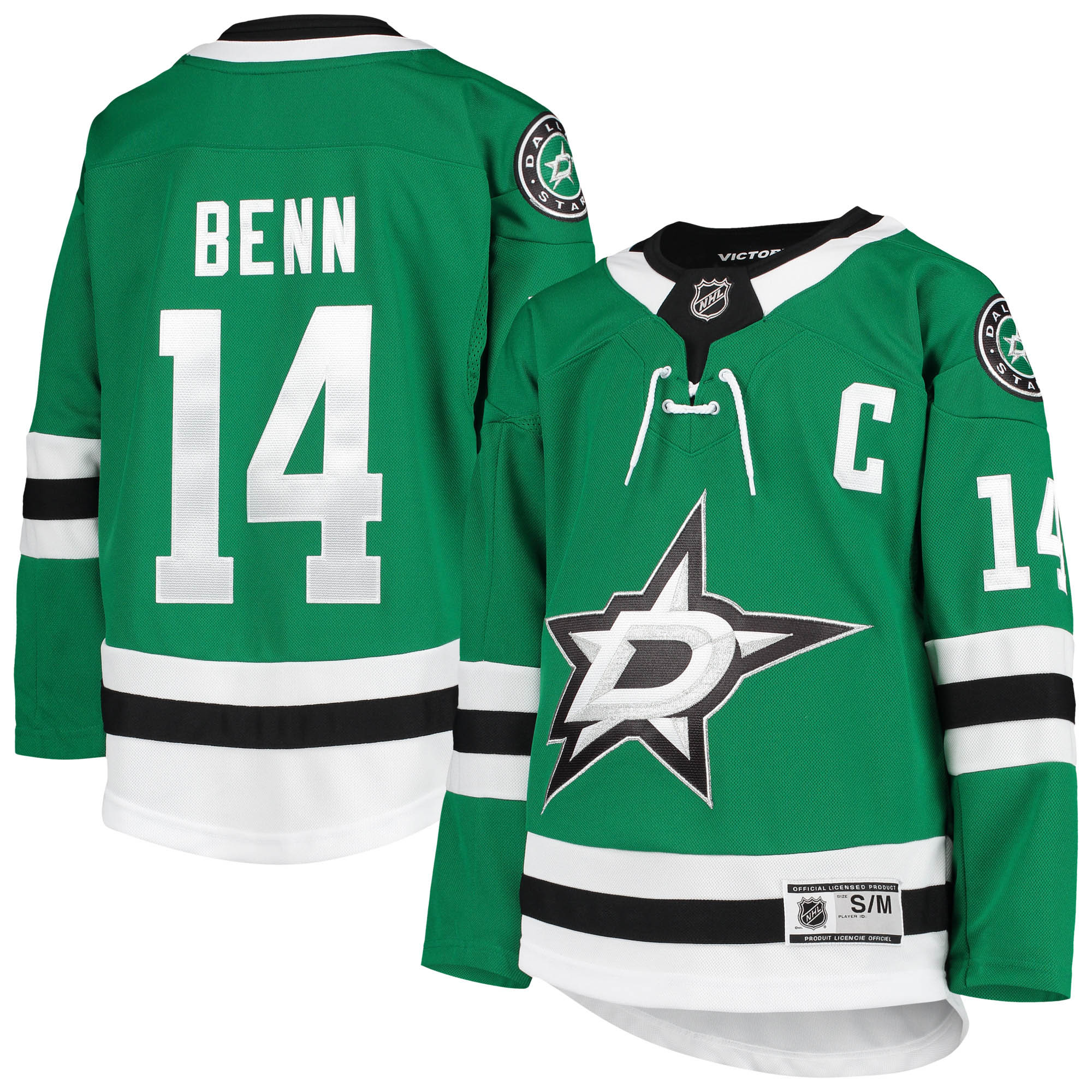 Youth Dallas Stars Jamie Benn Kelly Green Home Premier Player Jersey - JS111 