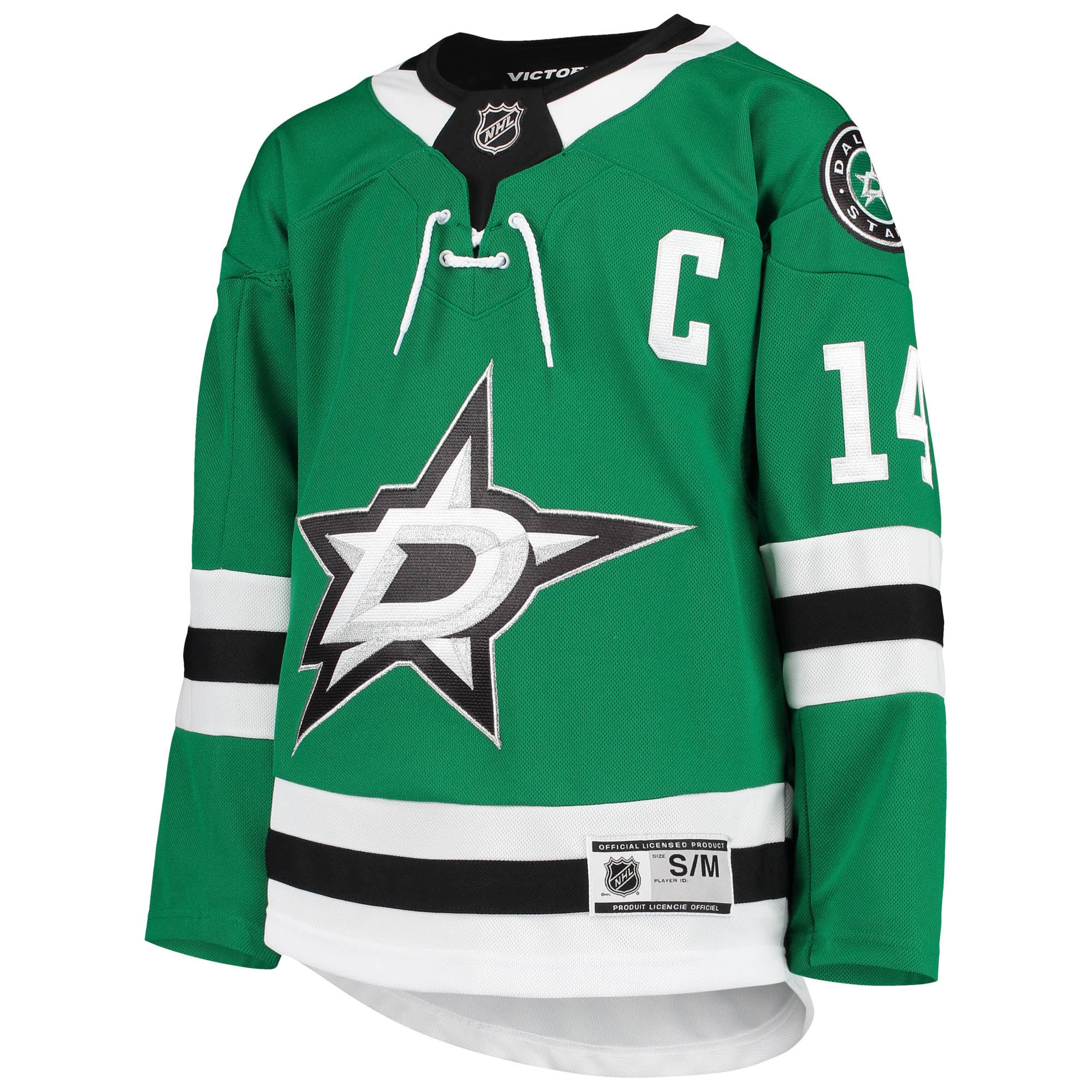 Alternative view of Youth Dallas Stars Jamie Benn Kelly Green Home Premier Player Jersey - JS111 