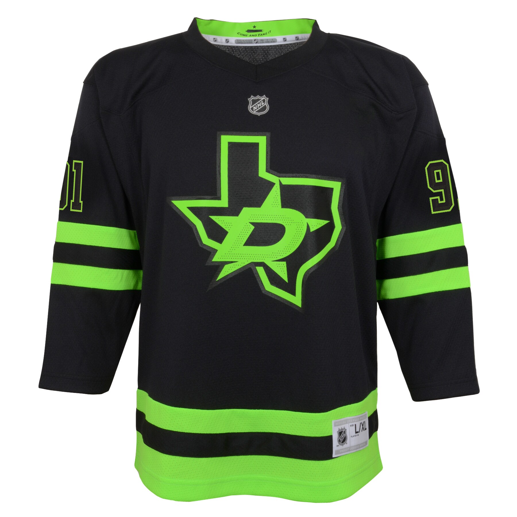 Alternative view of Youth Dallas Stars Tyler Seguin Black 2020/21 Alternate Player Jersey - JS300 