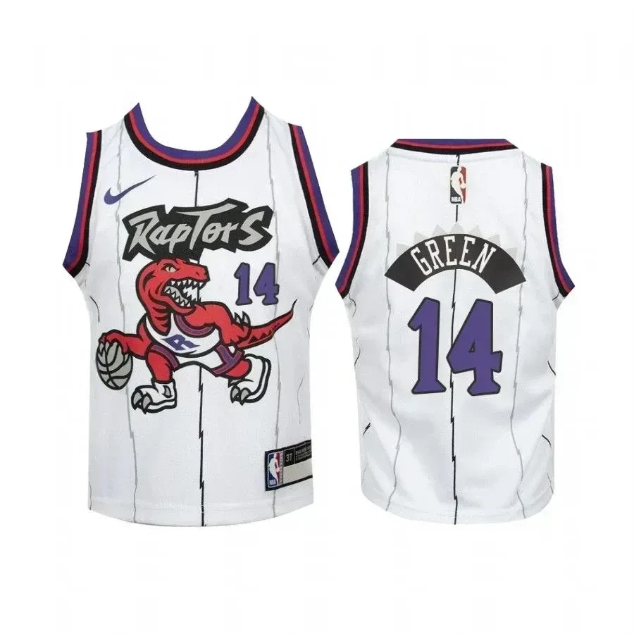 Youth Danny Green Toronto Raptors Kids White Hardwood Classics Jersey - JS448 