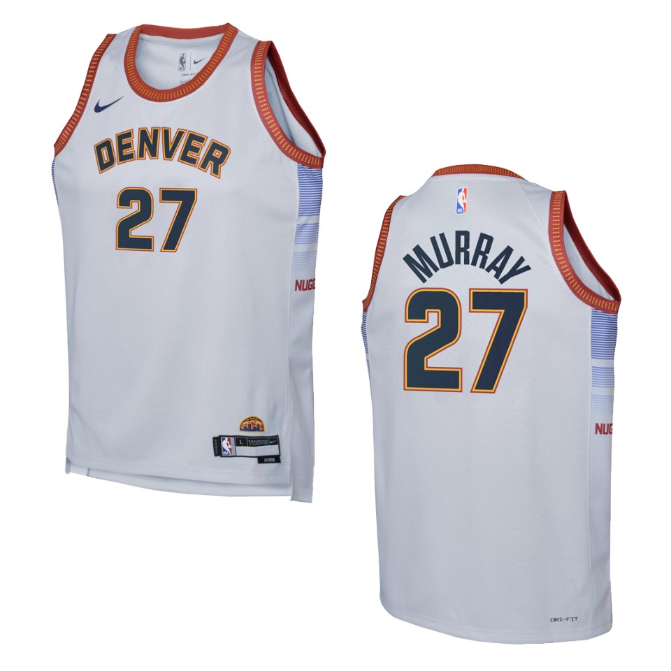 Youth Denver Nuggets 2022-23 City Edition Jamal Murray Grey Jersey