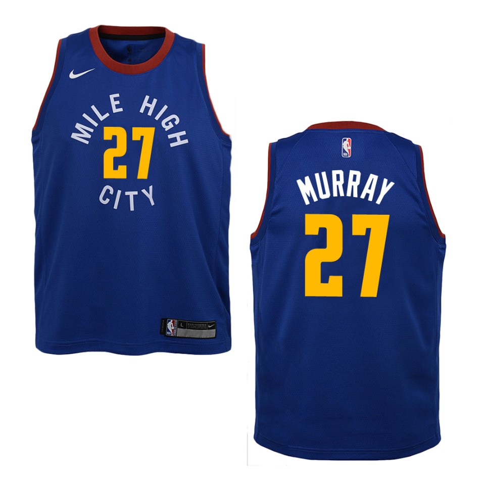 Youth Denver Nuggets #27 Jamal Murray Statement Swingman Jersey - Blue