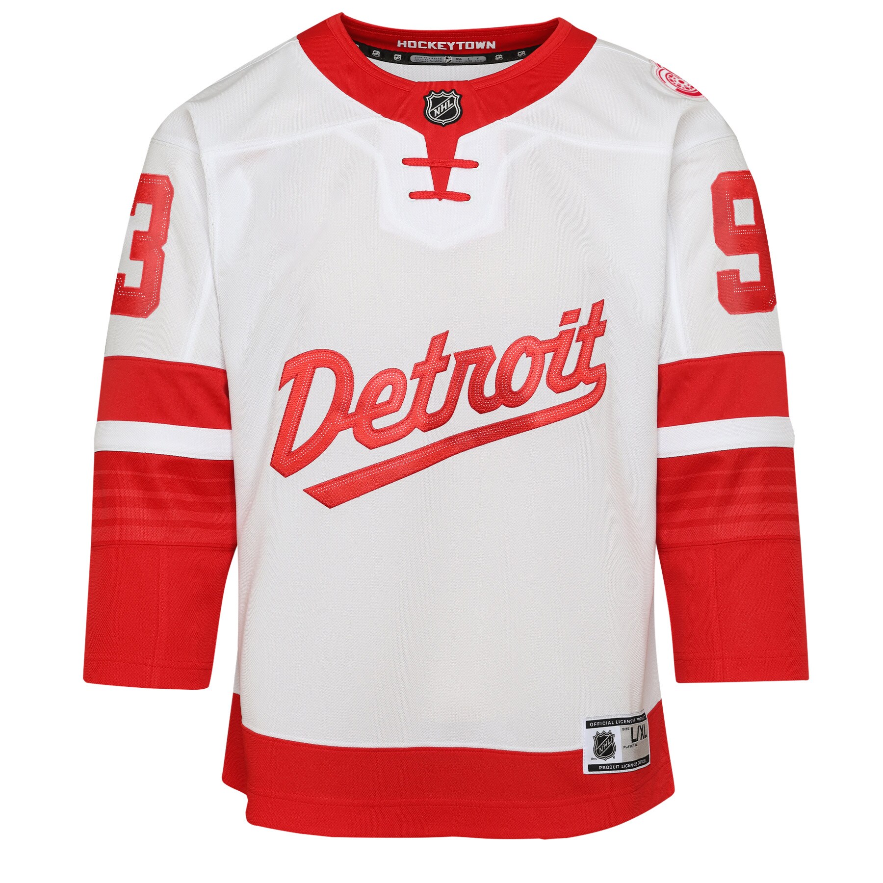 Alternative view of Youth Detroit Red Wings Alex DeBrincat White 2025 NHL Stadium Series Premier Player Jersey - JS137 