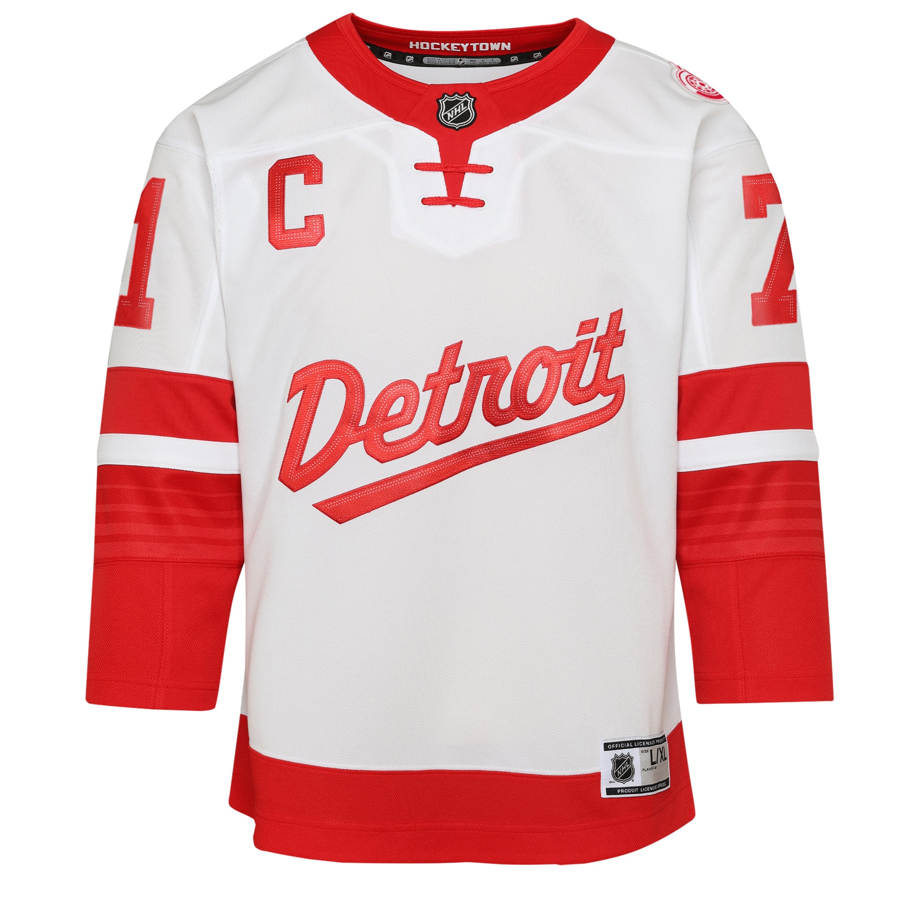 Alternative view of Youth Detroit Red Wings Dylan Larkin White 2025 NHL Stadium Series Premier Player Jersey - JS519 