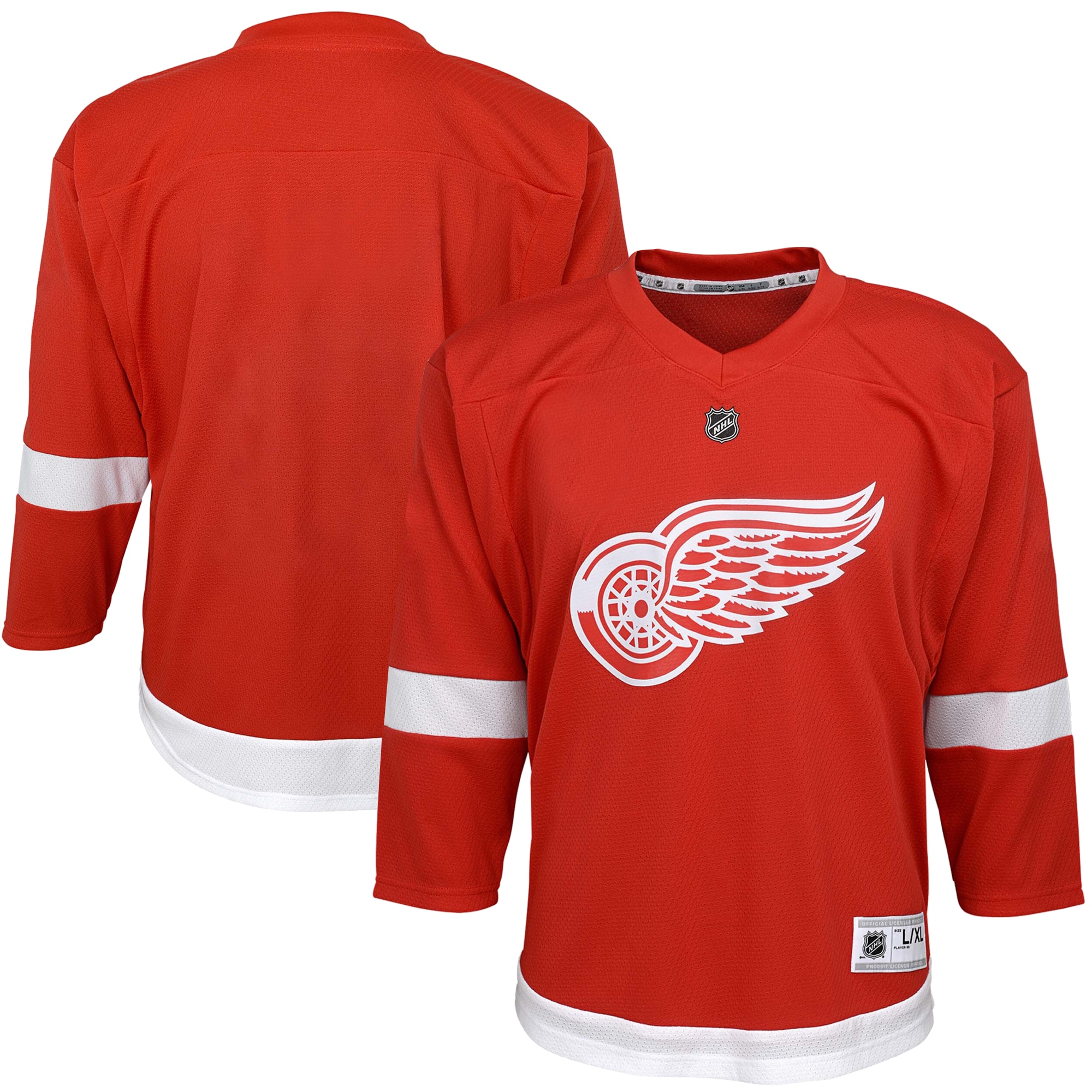 Youth Detroit Red Wings Red Home Blank Jersey - JS256 